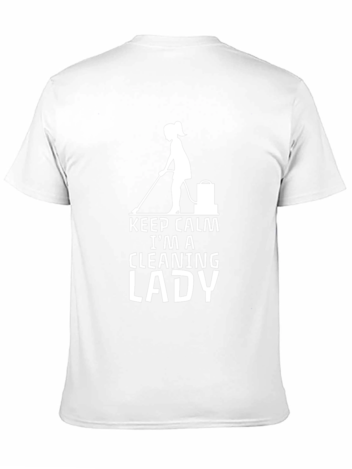 Keep Calm Cleaning Lady Graphic Tee - Black