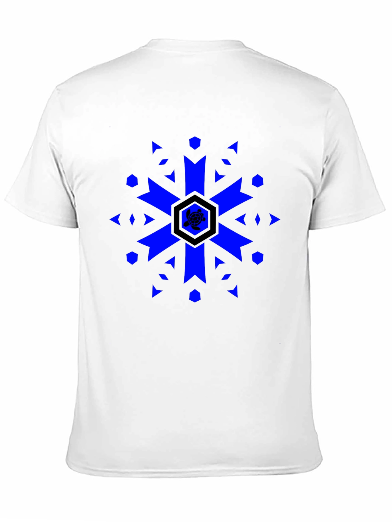 Geometric Turtle Black T-Shirt