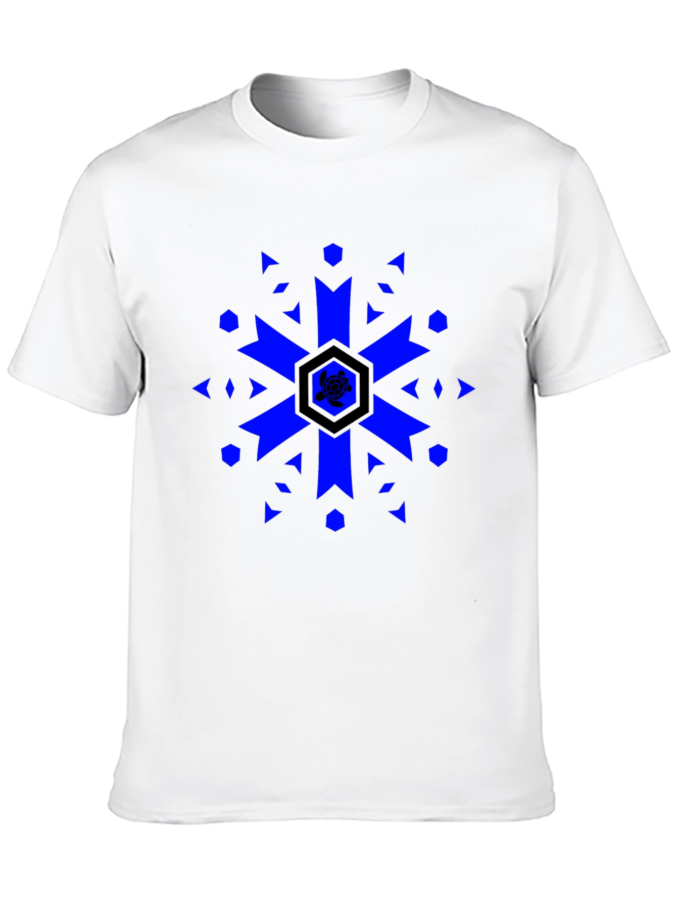 Geometric Turtle Black T-Shirt
