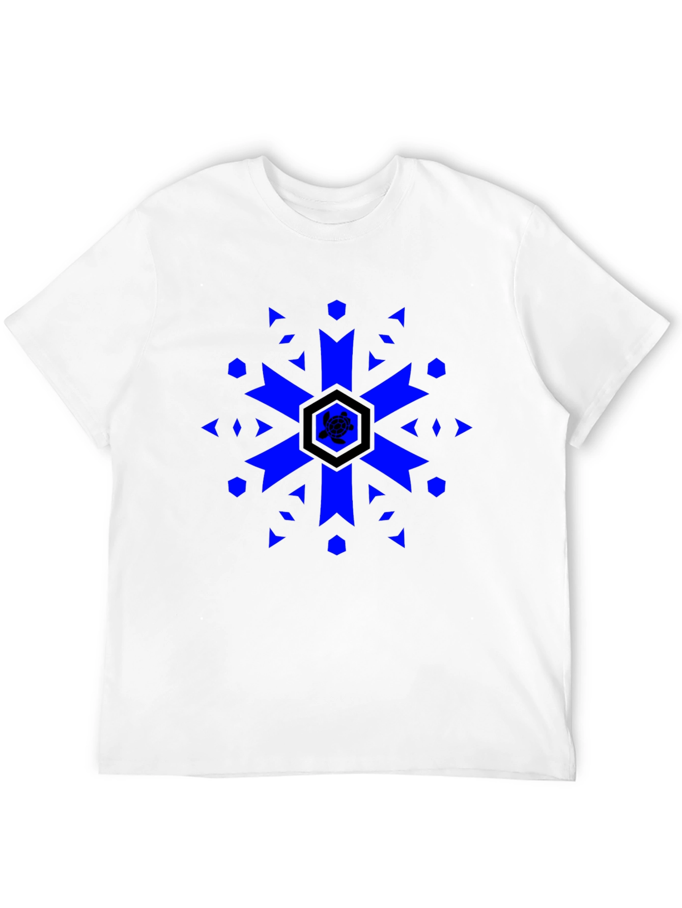 Geometric Turtle Black T-Shirt
