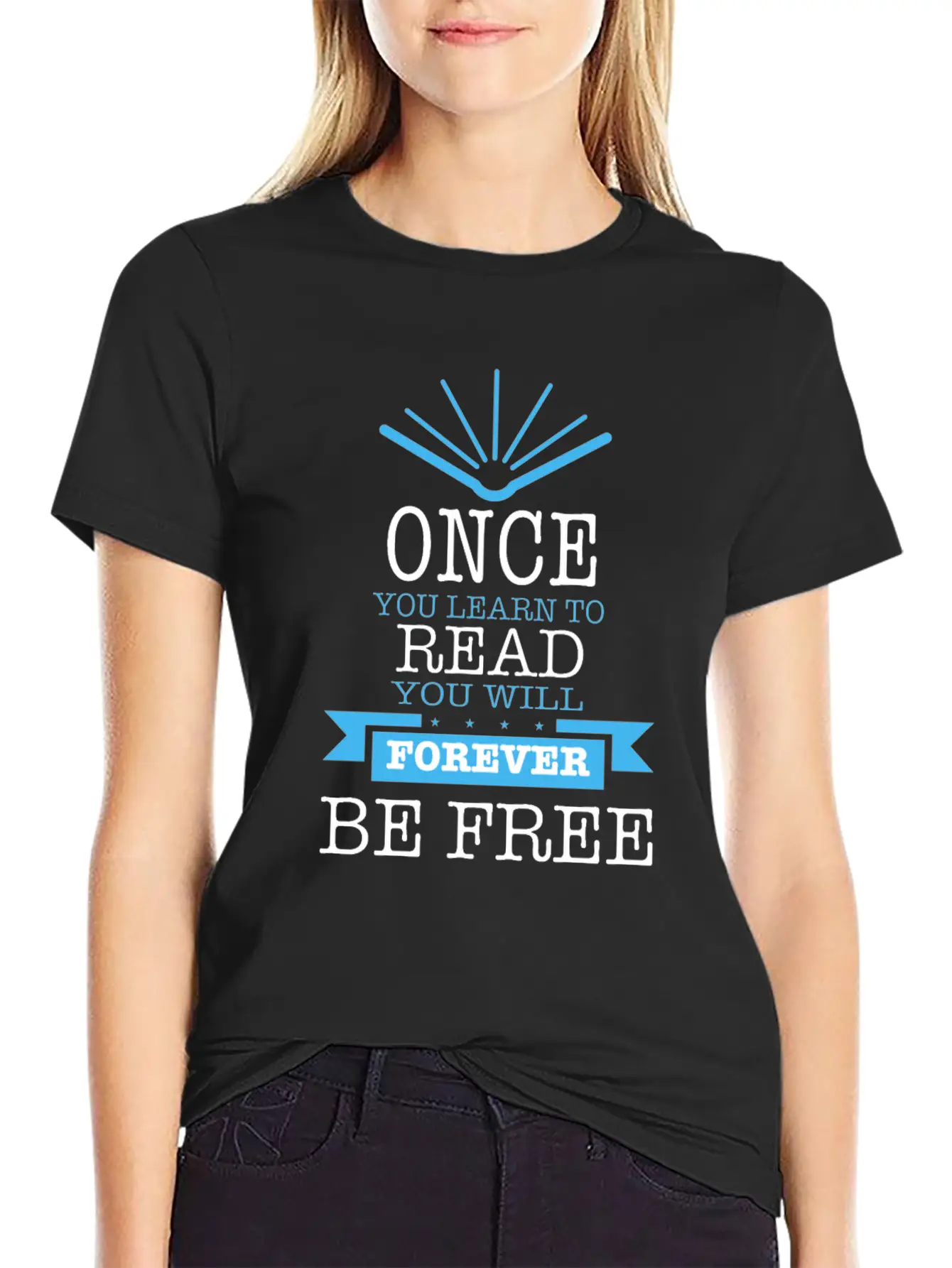 Once You Learn To Read Quote Timeless Short Sleeve Tee – Comfy And Minimalist Design