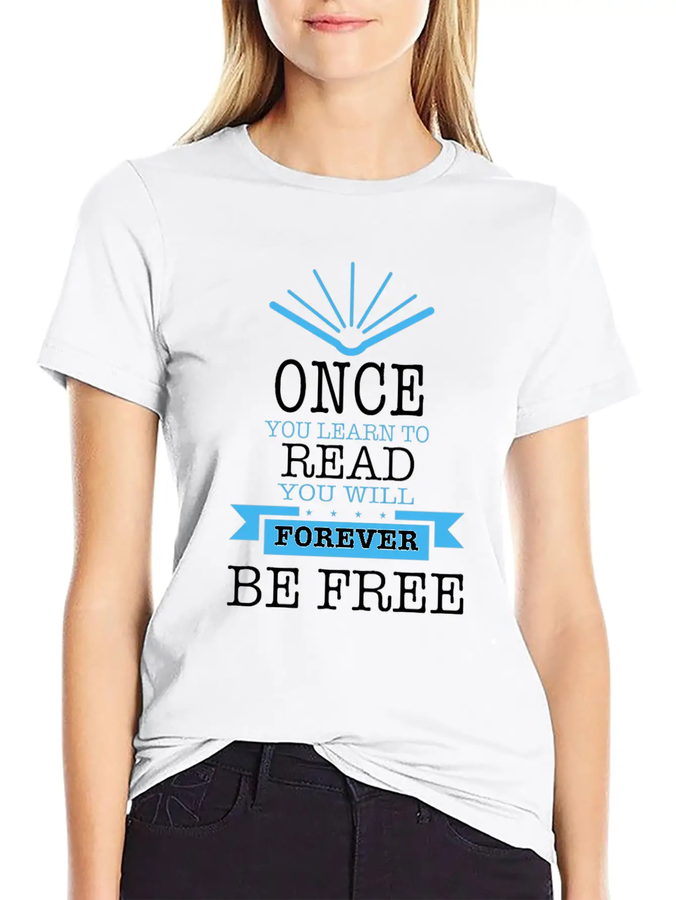 Once You Learn To Read Quote Timeless Short Sleeve Tee – Comfy And Minimalist Design