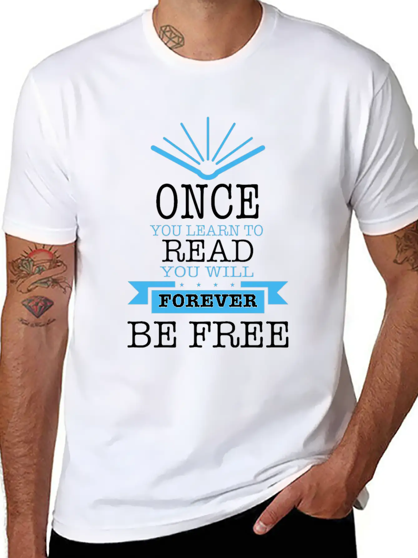 Once You Learn To Read Quote Timeless Short Sleeve Tee – Comfy And Minimalist Design