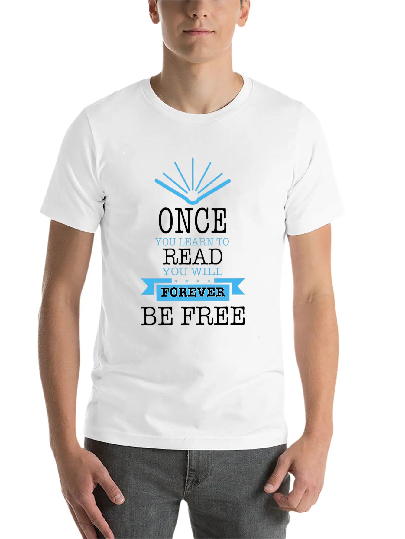 Once You Learn To Read Quote Timeless Short Sleeve Tee – Comfy And Minimalist Design