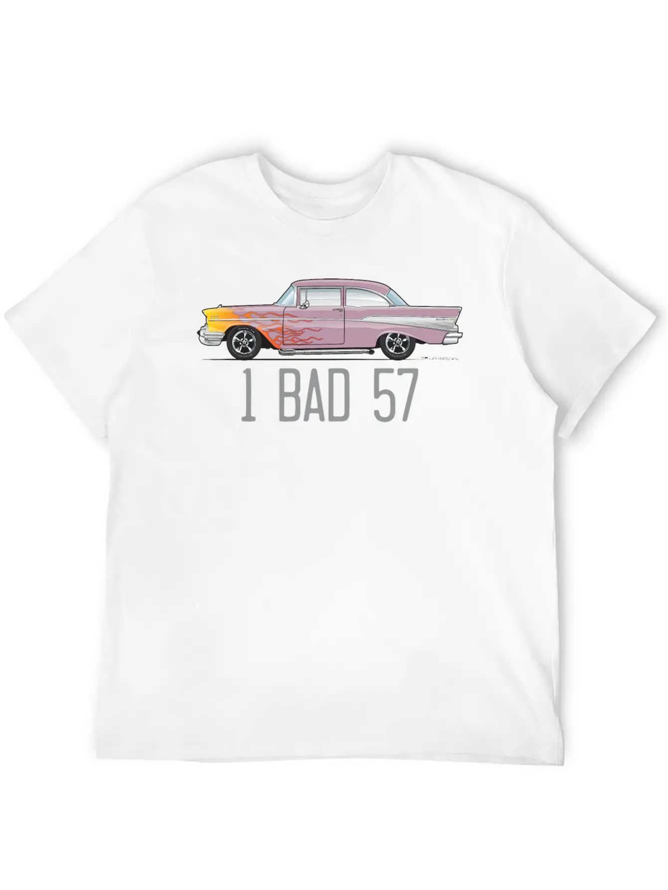 One Bad 57 Dusk Pearl Unisex Short Sleeve Soft Cotton T-Shirt – Casual Everyday Wear