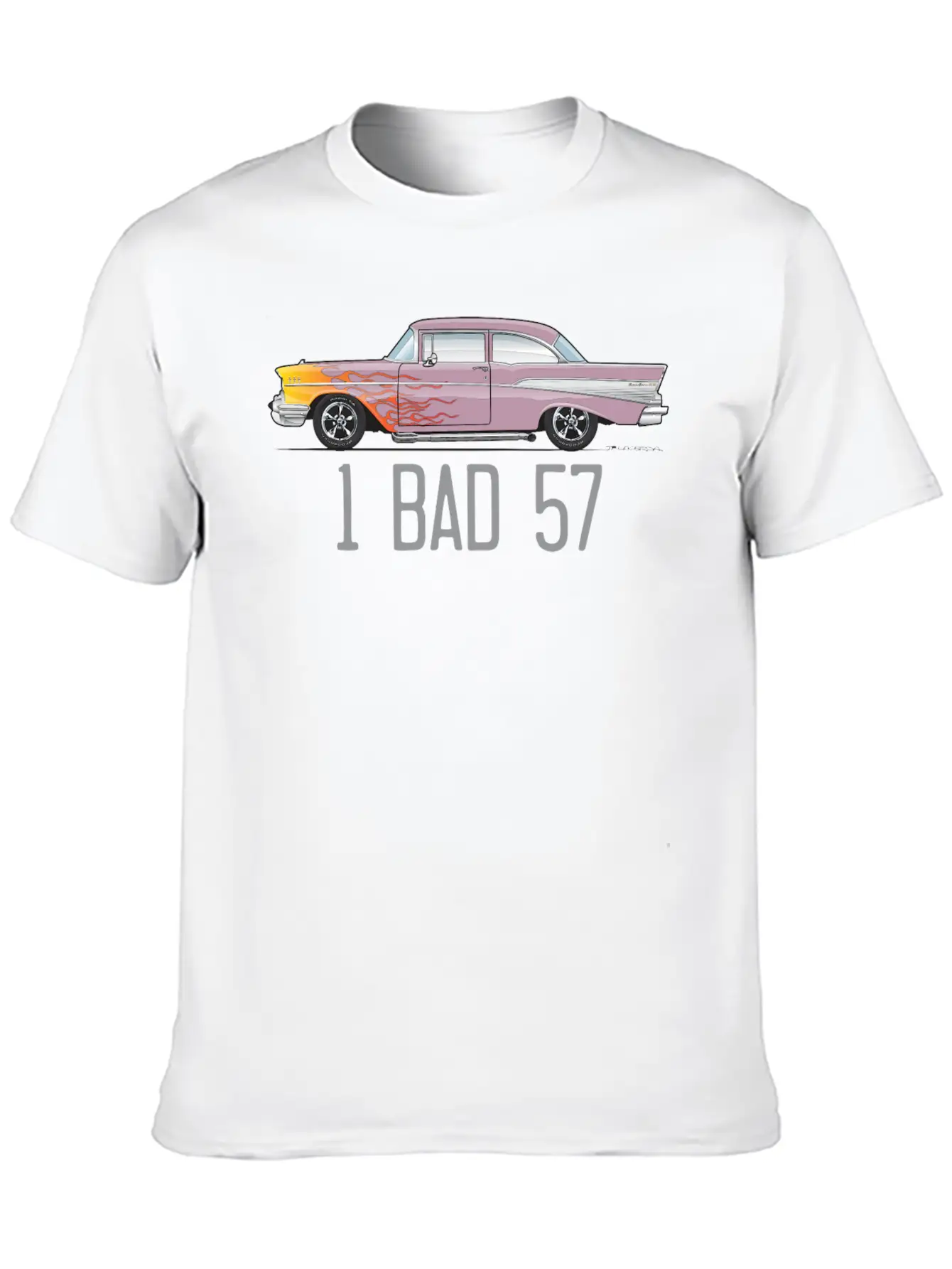 One Bad 57 Dusk Pearl Unisex Short Sleeve Soft Cotton T-Shirt – Casual Everyday Wear