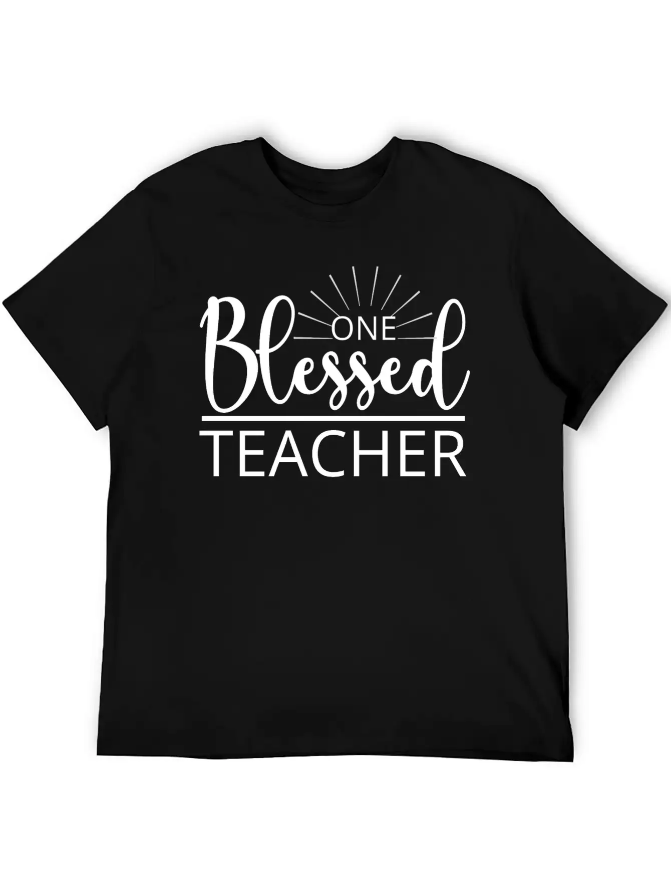 One Blessed Teacher Grateful Thankful Blessed Stylish Everyday T-Shirt – Unisex Basic Cotton Tee