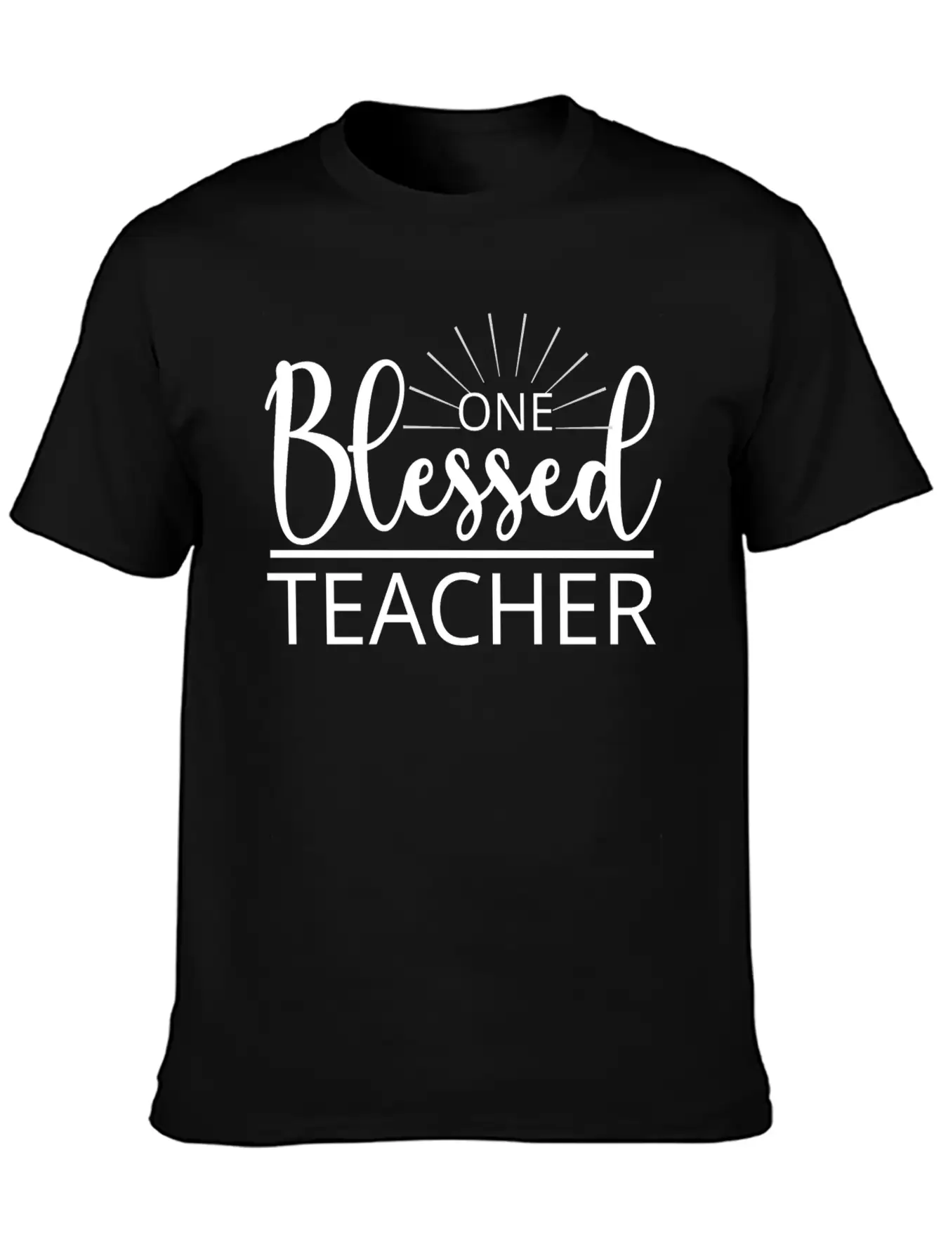 One Blessed Teacher Grateful Thankful Blessed Stylish Everyday T-Shirt – Unisex Basic Cotton Tee