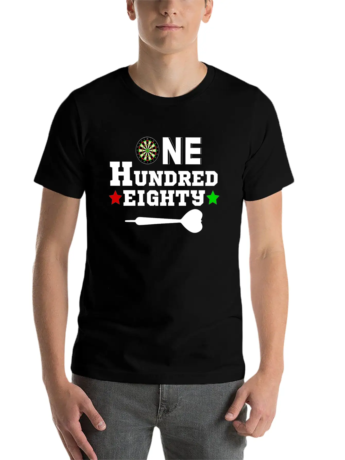One Hundred Eighty 180 - Geschenk / Sport Unisex Short Sleeve Soft Cotton T-Shirt – Casual Everyday Wear