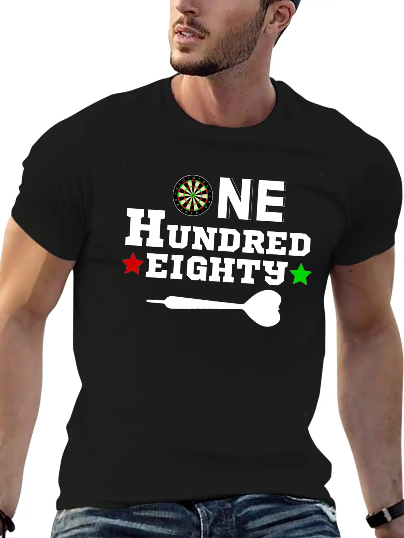 One Hundred Eighty 180 - Geschenk / Sport Unisex Short Sleeve Soft Cotton T-Shirt – Casual Everyday Wear