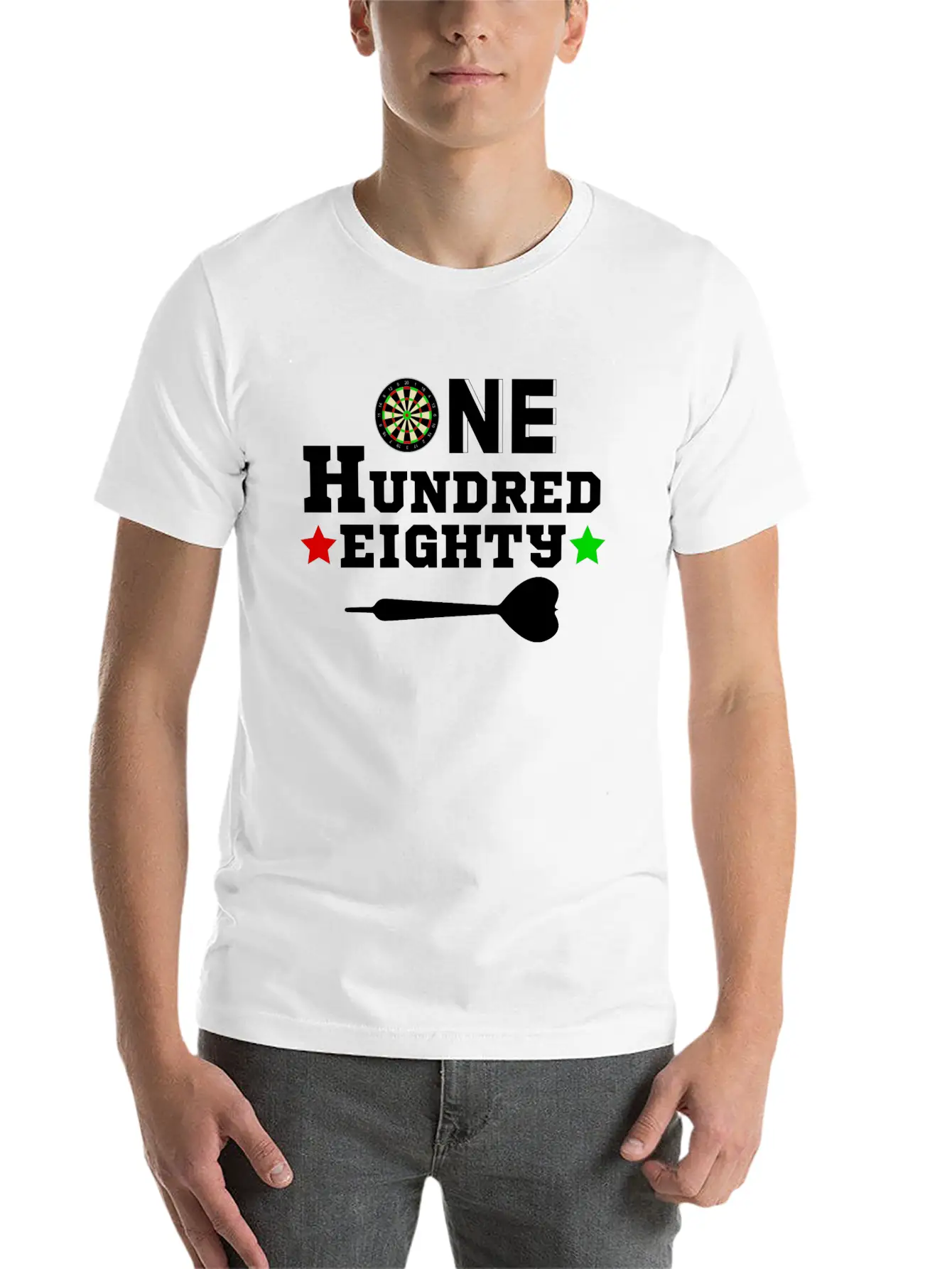One Hundred Eighty 180 - Geschenk / Sport Unisex Short Sleeve Soft Cotton T-Shirt – Casual Everyday Wear