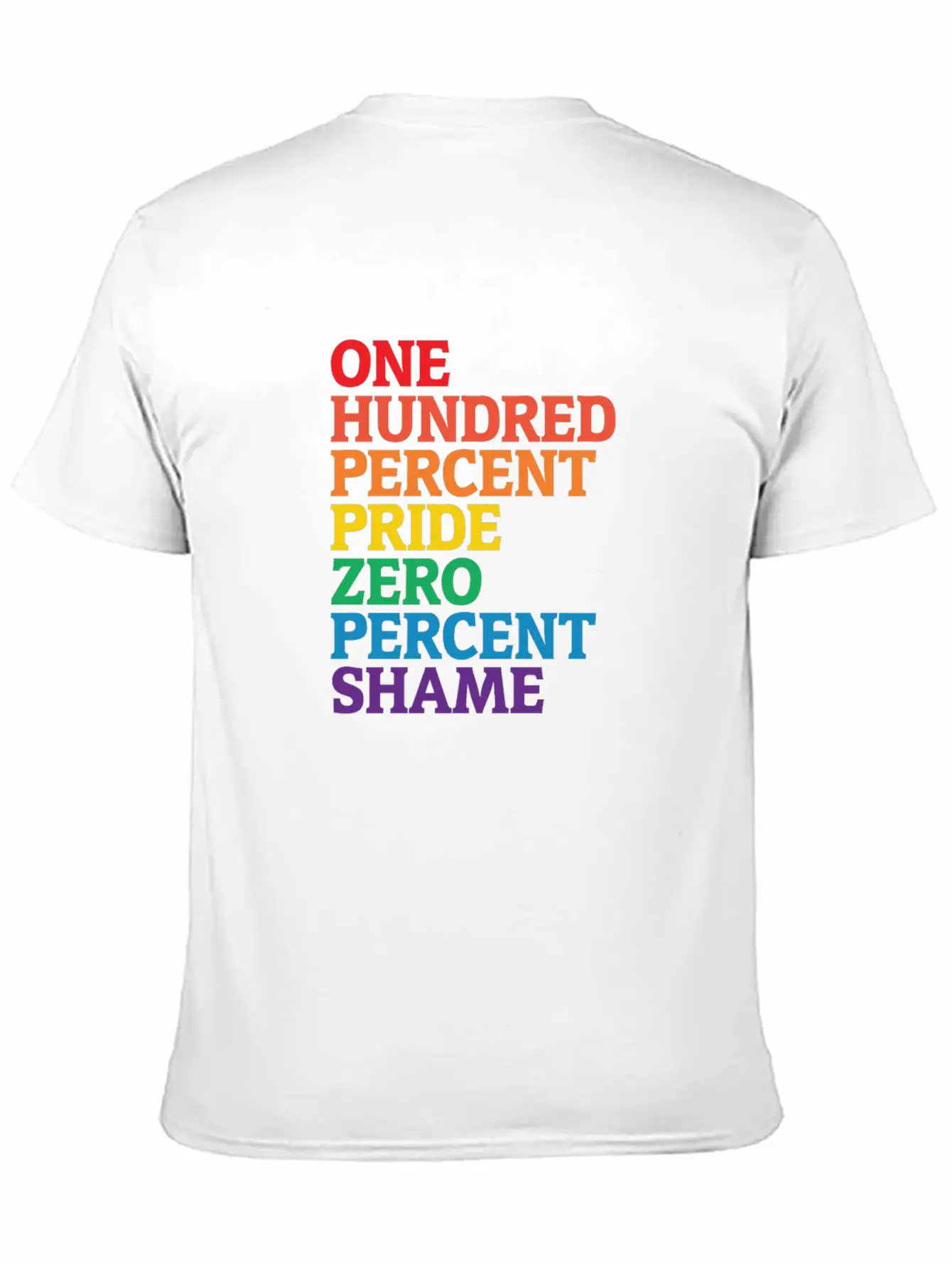 One Hundred Percent Pride Zero Percent Shame Shirt Basic Graphic T-Shirt – Daily Comfort In Soft Cotton
