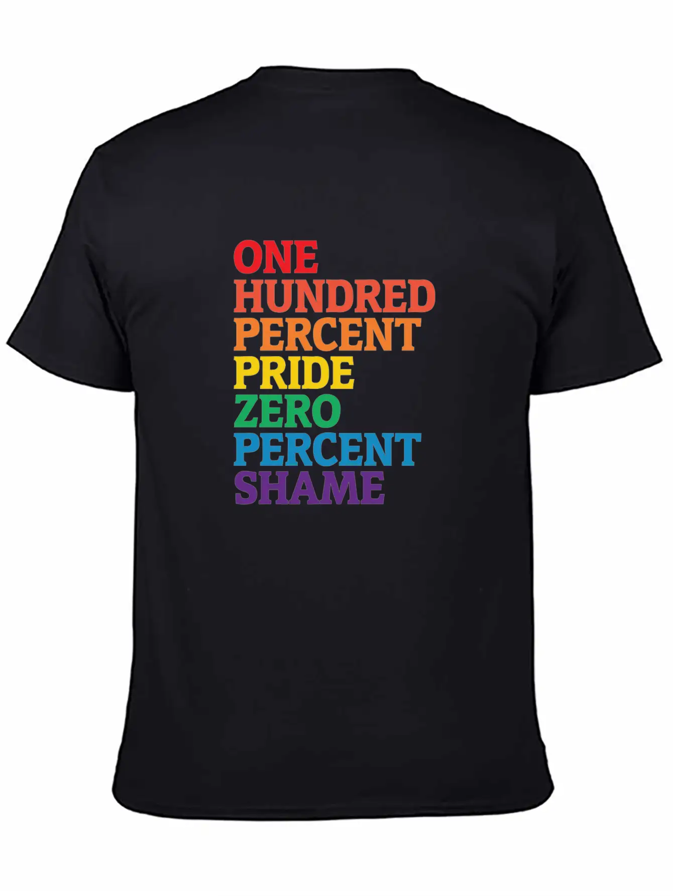 One Hundred Percent Pride Zero Percent Shame Shirt Basic Graphic T-Shirt – Daily Comfort In Soft Cotton