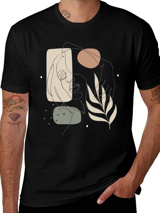One Line Art, One Line, Line Art, Line Drawing Essential Unisex Summer Tee – Soft Cotton Casual Fit