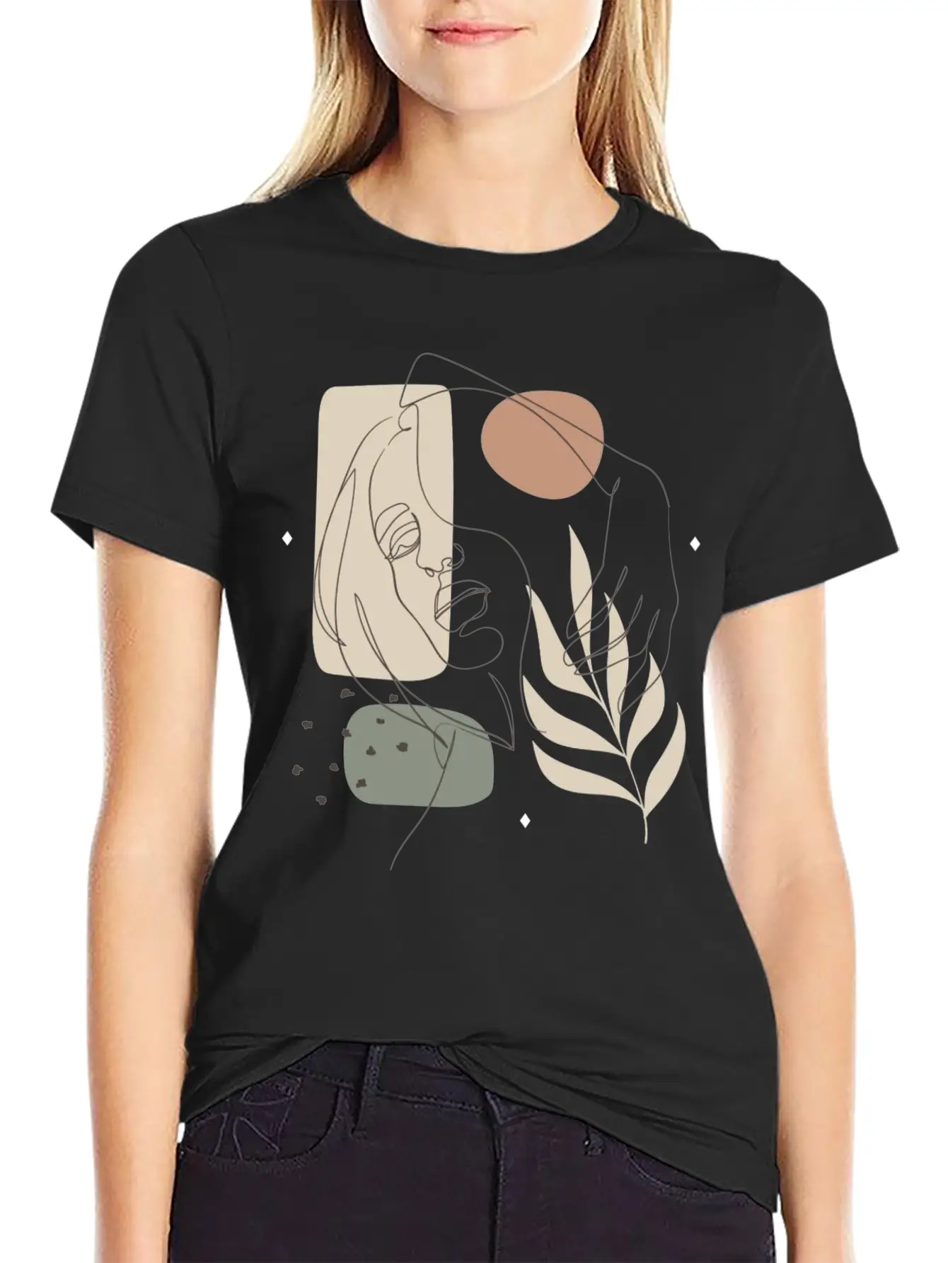 One Line Art, One Line, Line Art, Line Drawing Essential Unisex Summer Tee – Soft Cotton Casual Fit