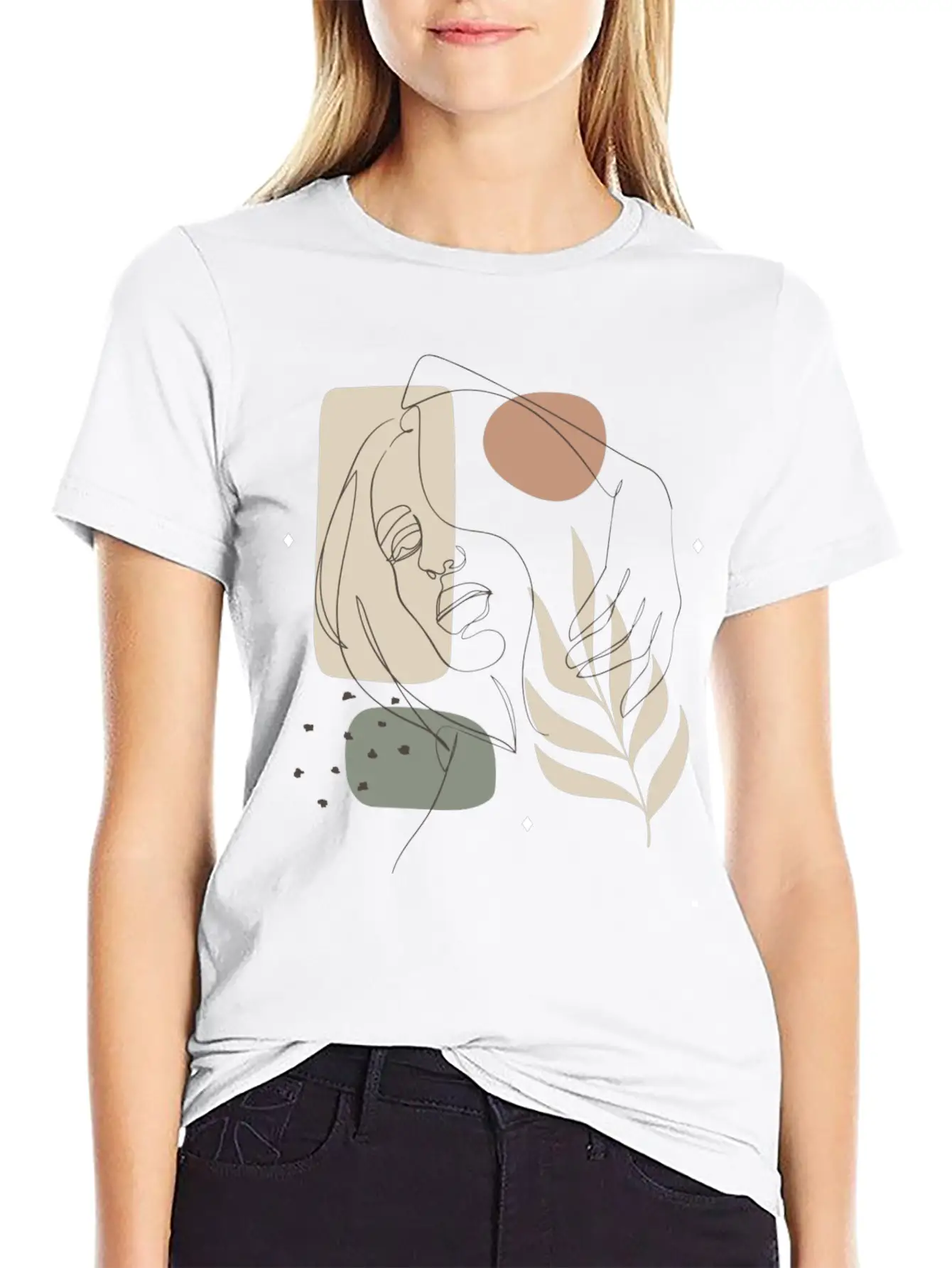 One Line Art, One Line, Line Art, Line Drawing Essential Unisex Summer Tee – Soft Cotton Casual Fit