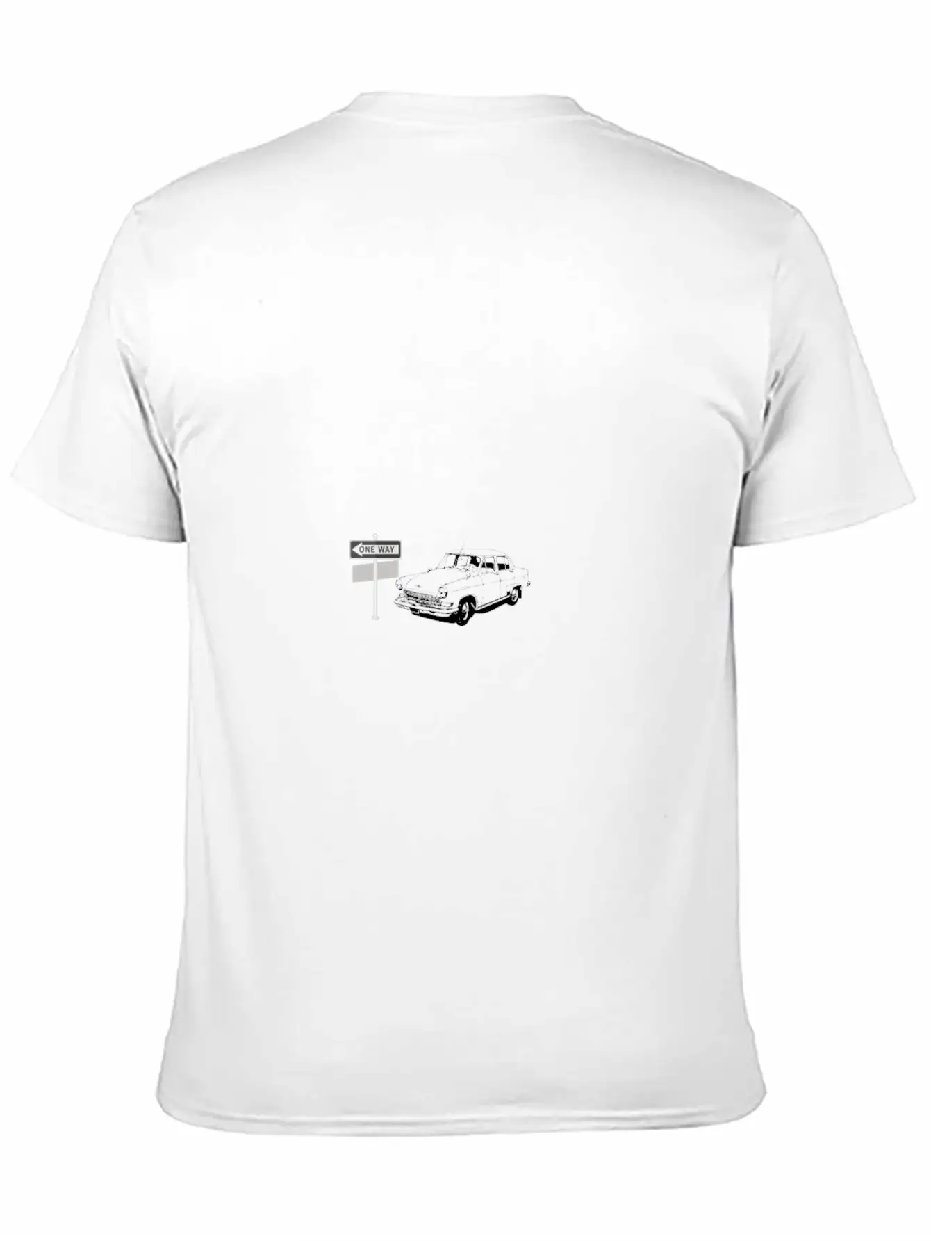One Way With The Car Basic Graphic T-Shirt – Daily Comfort In Soft Cotton