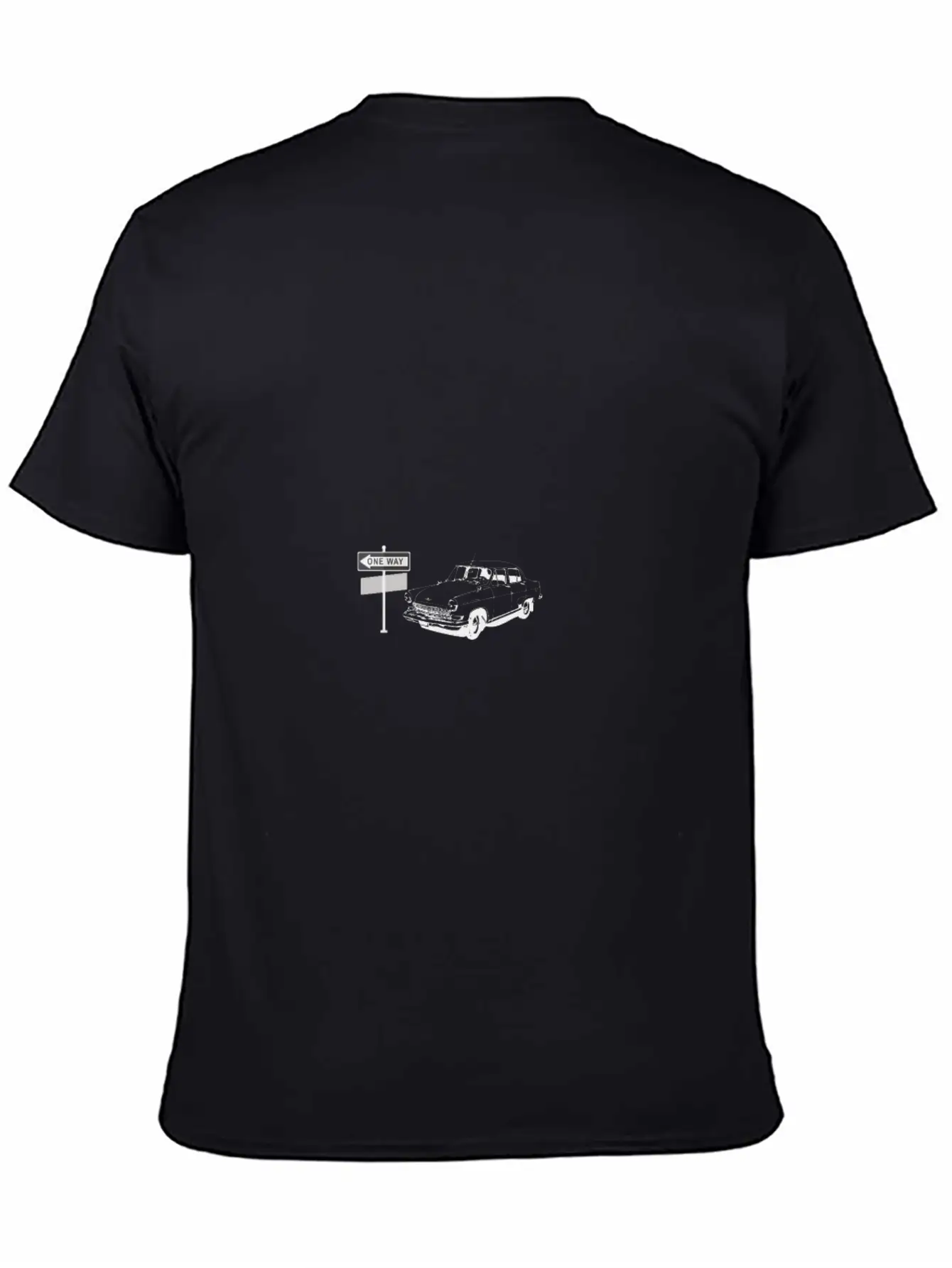 One Way With The Car Basic Graphic T-Shirt – Daily Comfort In Soft Cotton