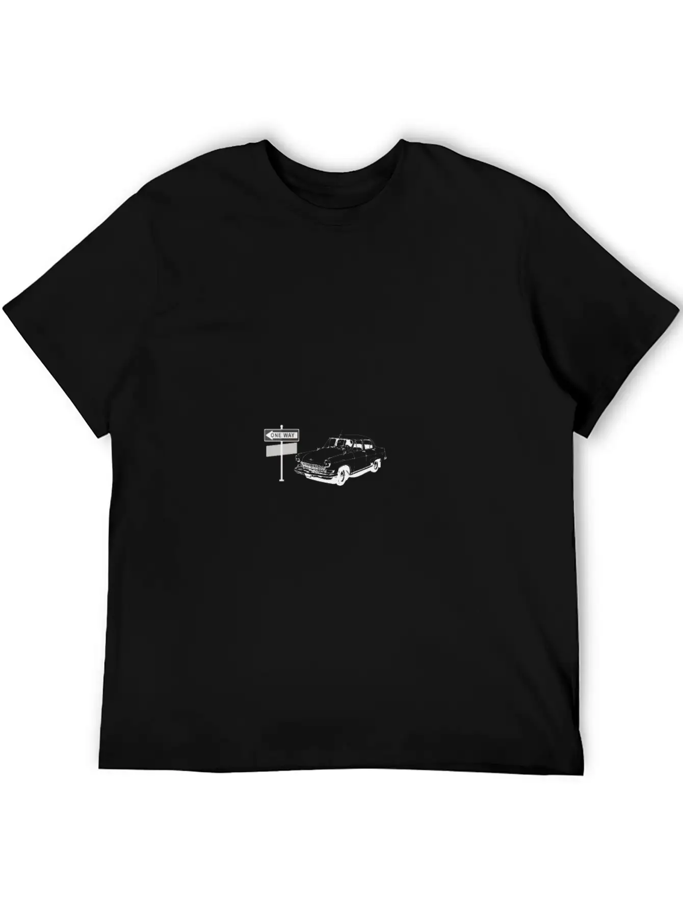 One Way With The Car Basic Graphic T-Shirt – Daily Comfort In Soft Cotton