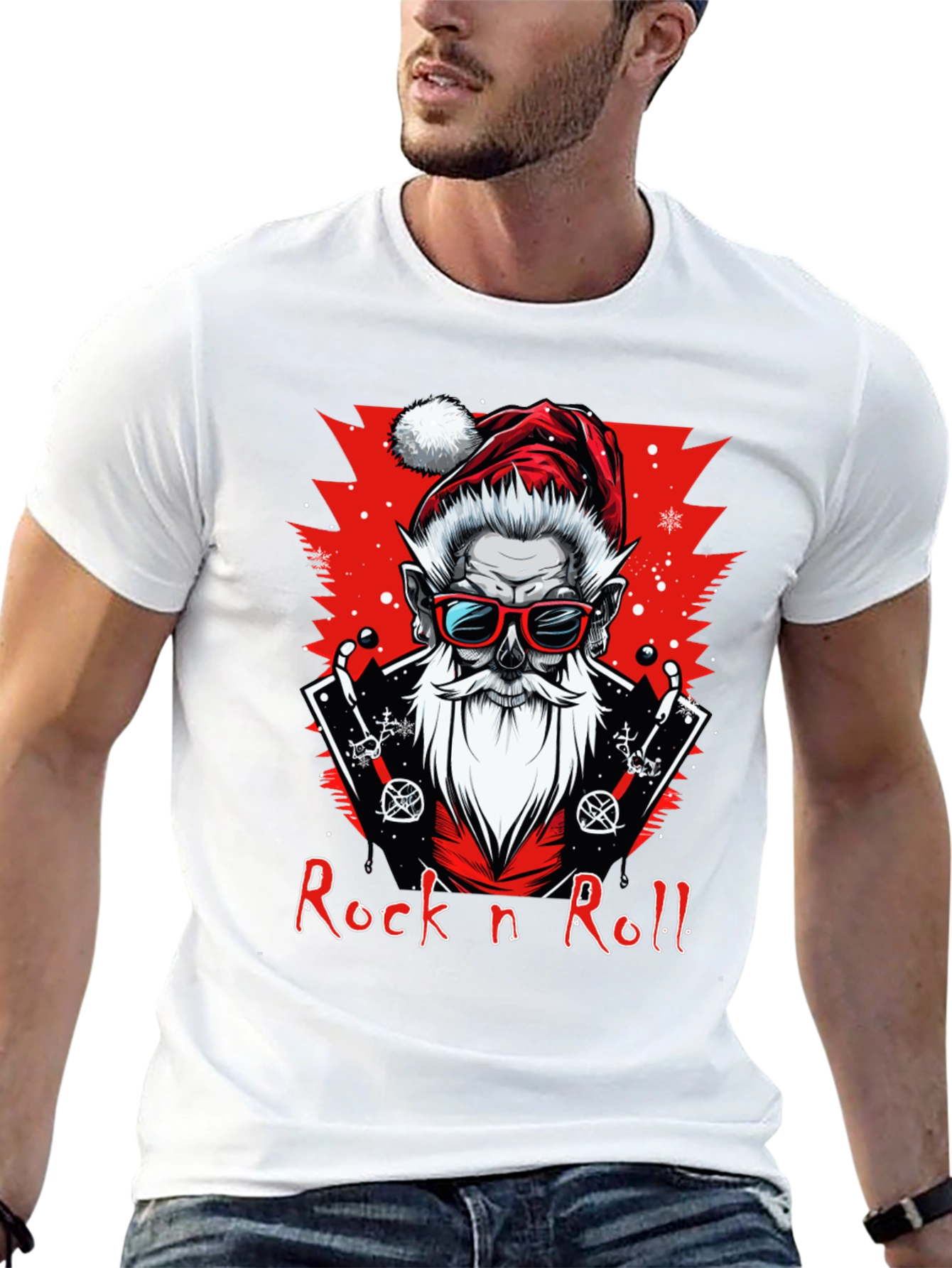 Rock n Roll Santa Graphic Tee
