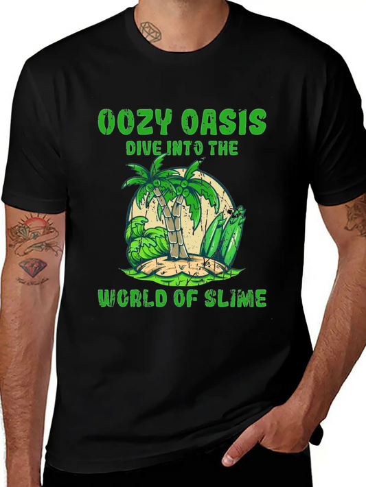 Oozy Oasis: Dive Into The World Of Slime - Slime Stylish Everyday T-Shirt – Unisex Basic Cotton Tee