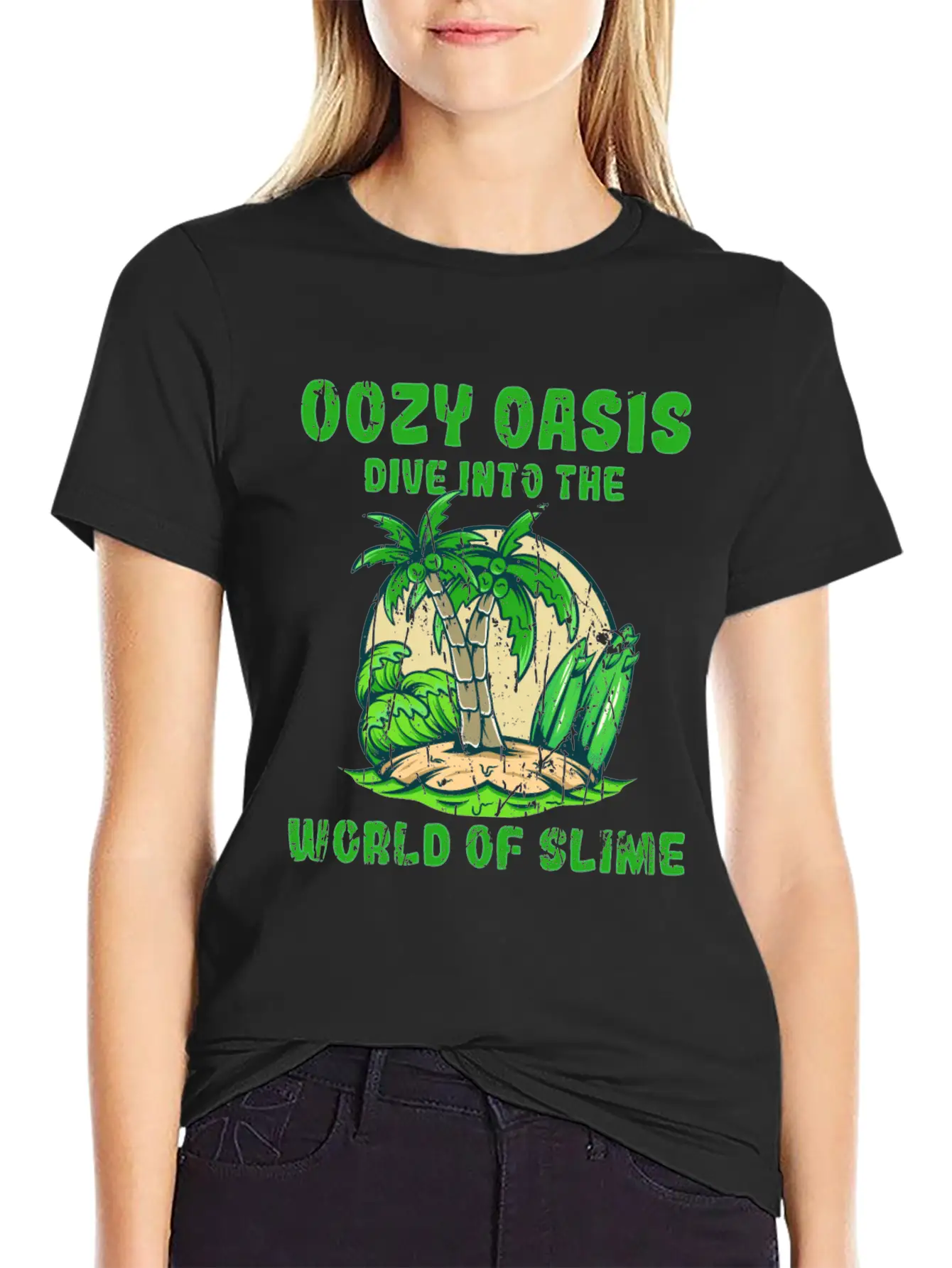 Oozy Oasis: Dive Into The World Of Slime - Slime Stylish Everyday T-Shirt – Unisex Basic Cotton Tee