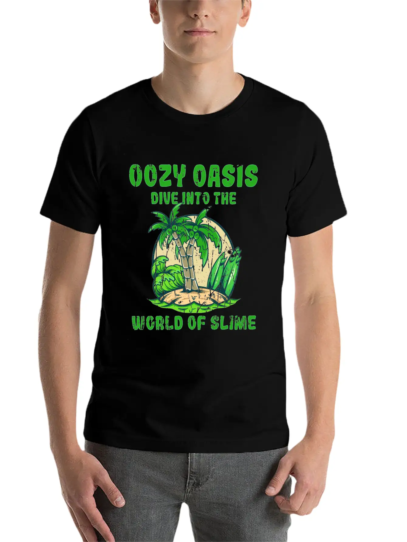 Oozy Oasis: Dive Into The World Of Slime - Slime Stylish Everyday T-Shirt – Unisex Basic Cotton Tee