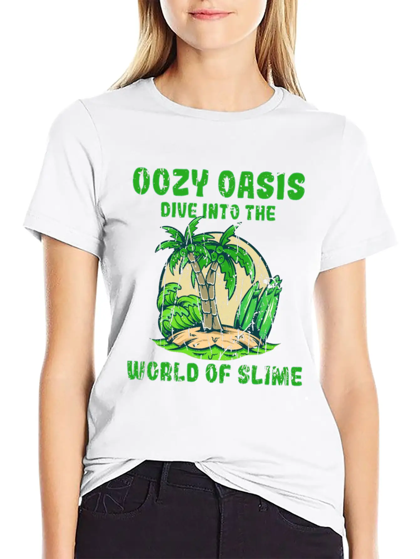 Oozy Oasis: Dive Into The World Of Slime - Slime Stylish Everyday T-Shirt – Unisex Basic Cotton Tee