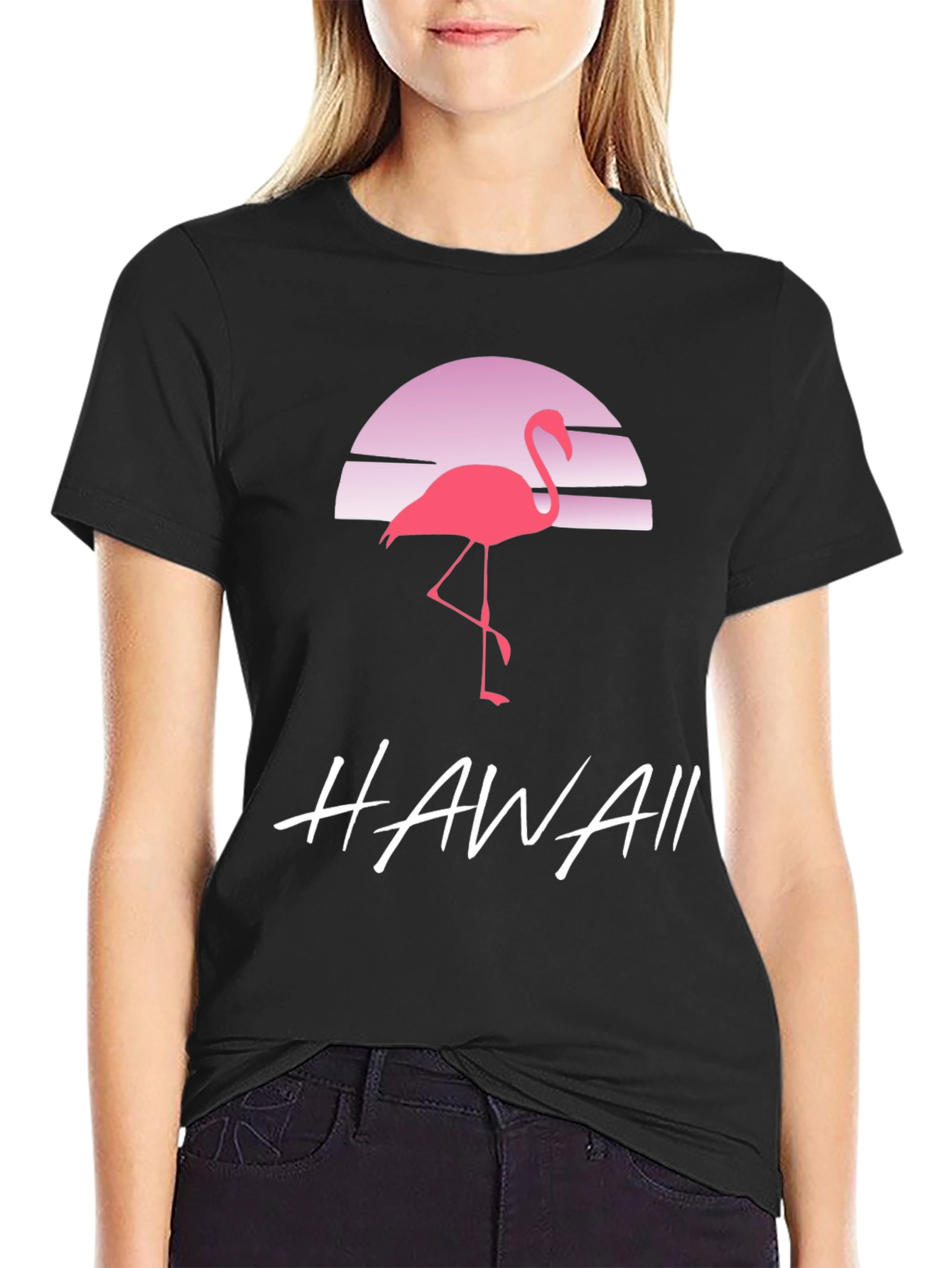 Retro Flamingo Hawaii Graphic Tee