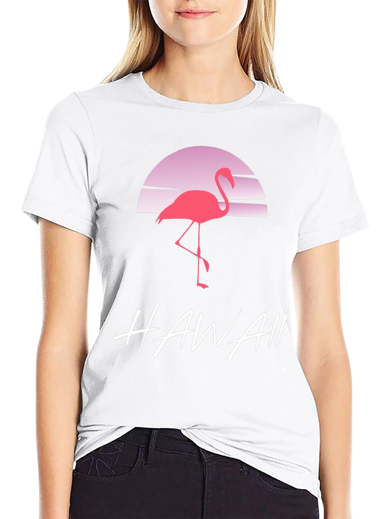 Retro Flamingo Hawaii Graphic Tee