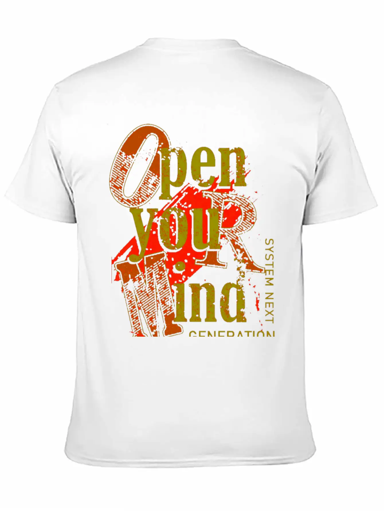 Open Your Mind Title Of Creativity Text Arts Stylish Everyday T-Shirt – Unisex Basic Cotton Tee
