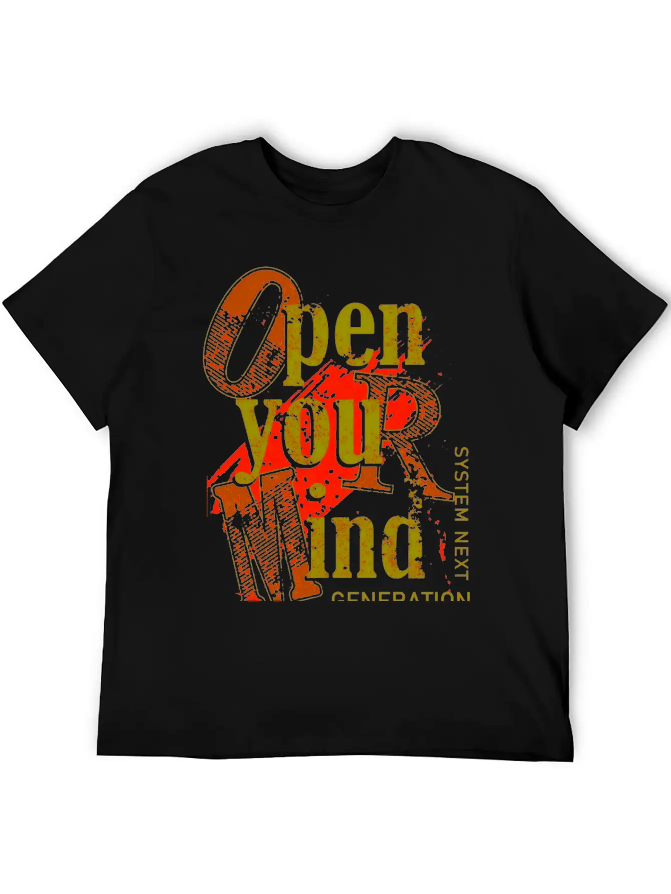 Open Your Mind Title Of Creativity Text Arts Stylish Everyday T-Shirt – Unisex Basic Cotton Tee