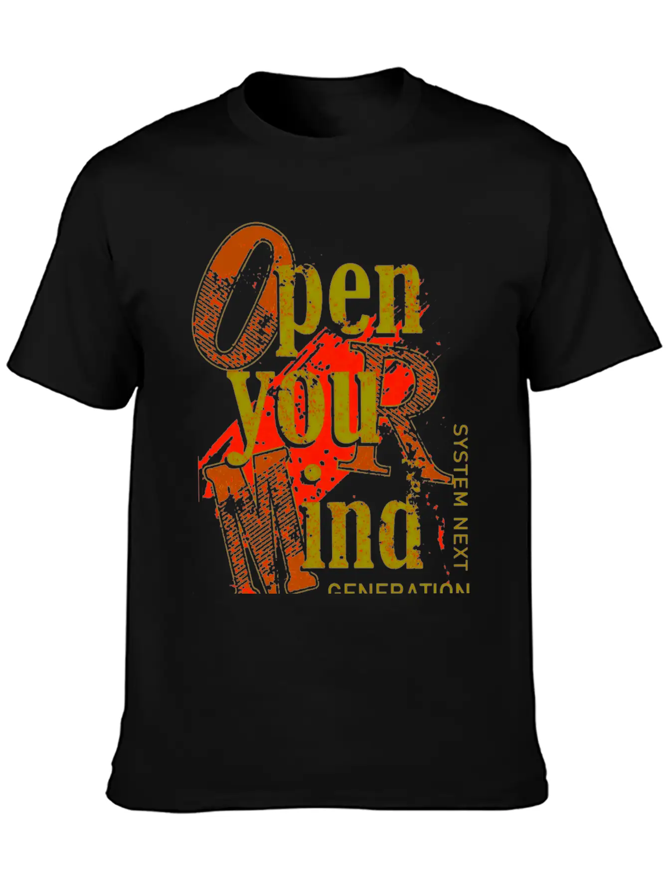 Open Your Mind Title Of Creativity Text Arts Stylish Everyday T-Shirt – Unisex Basic Cotton Tee