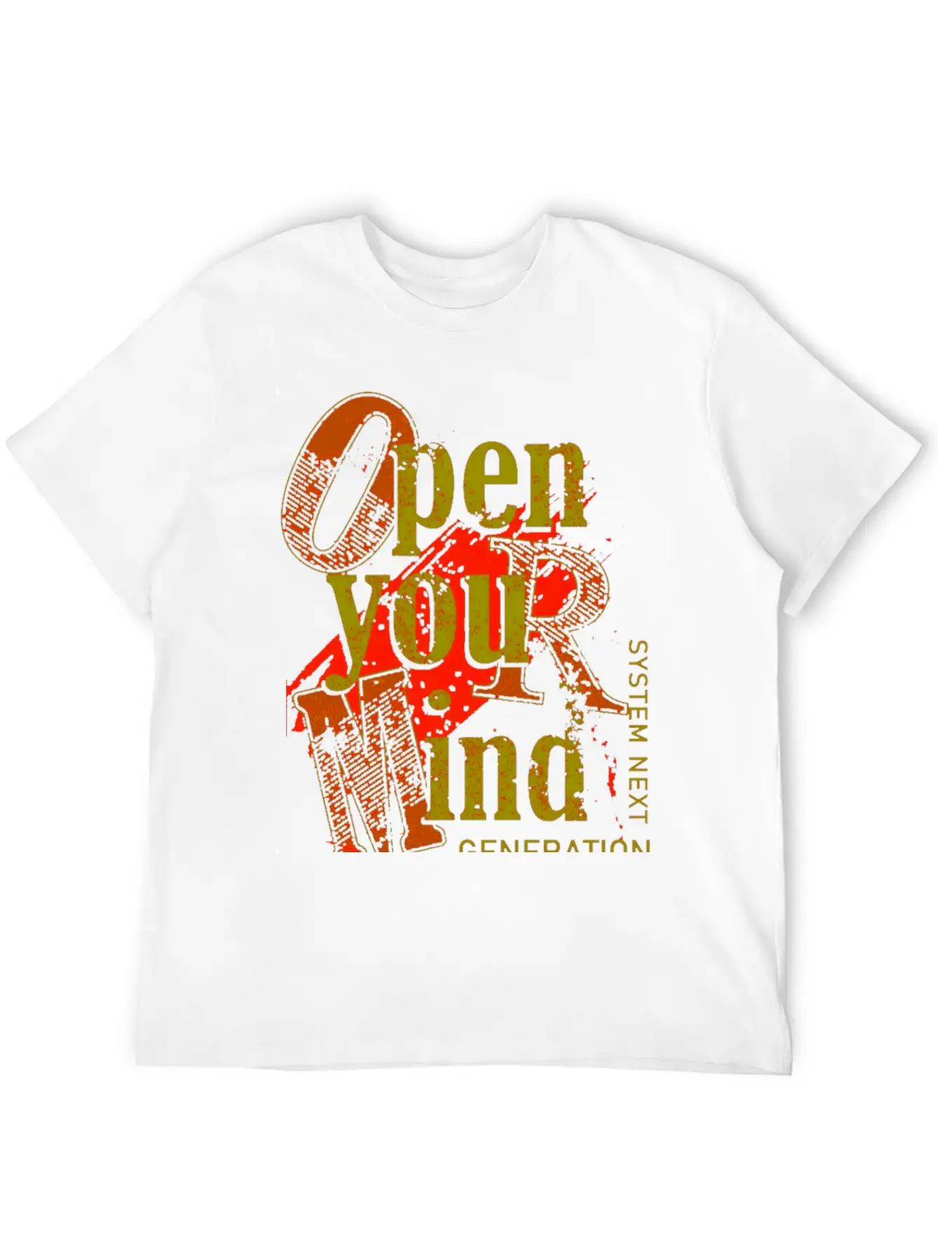 Open Your Mind Title Of Creativity Text Arts Stylish Everyday T-Shirt – Unisex Basic Cotton Tee