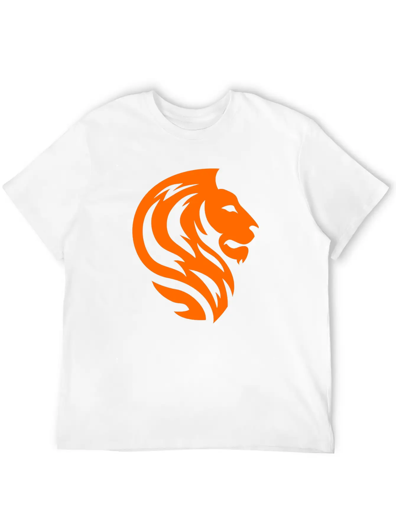 Orange Lion Unisex Short Sleeve Soft Cotton T-Shirt – Casual Everyday Wear
