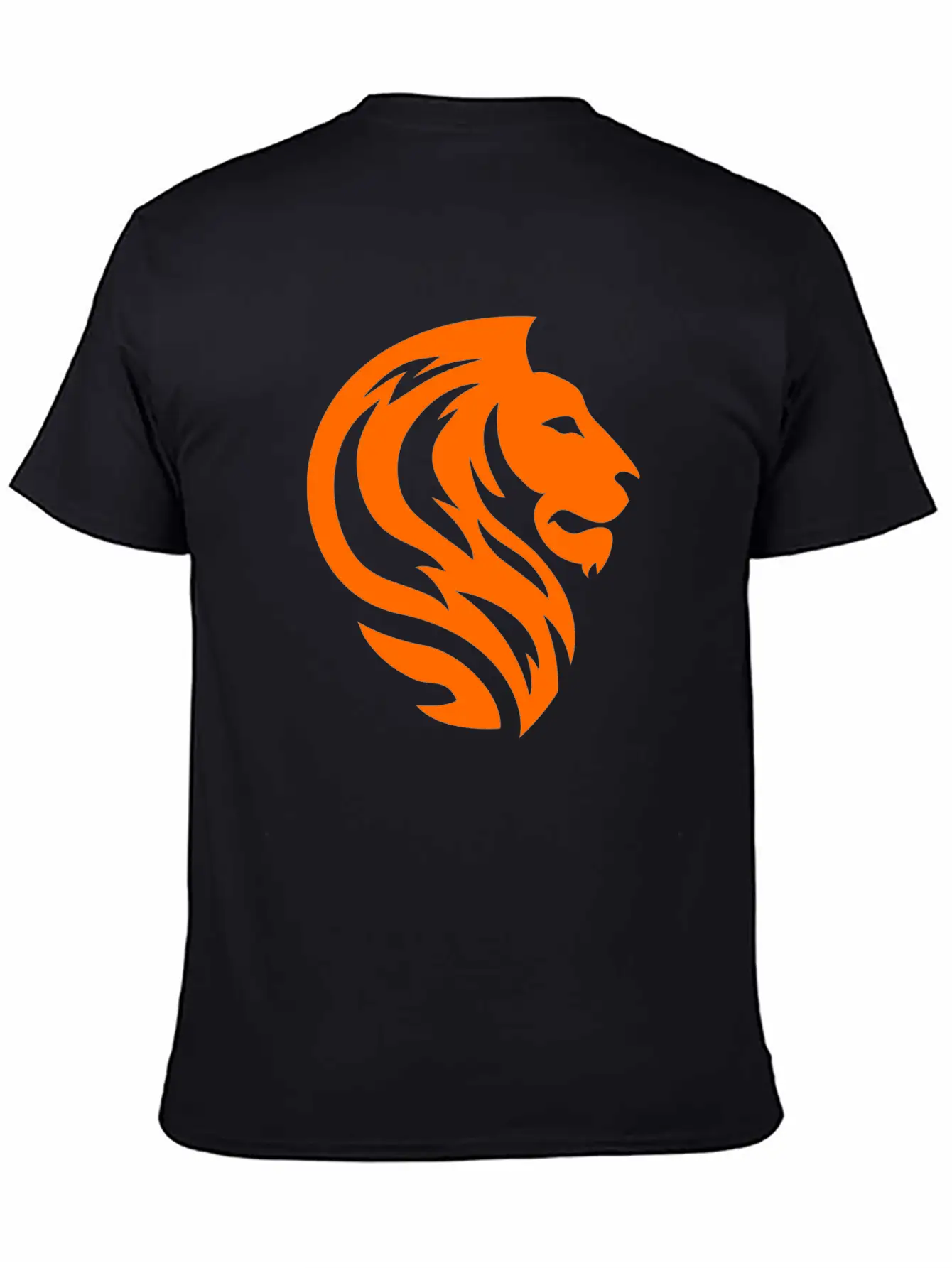 Orange Lion Unisex Short Sleeve Soft Cotton T-Shirt – Casual Everyday Wear
