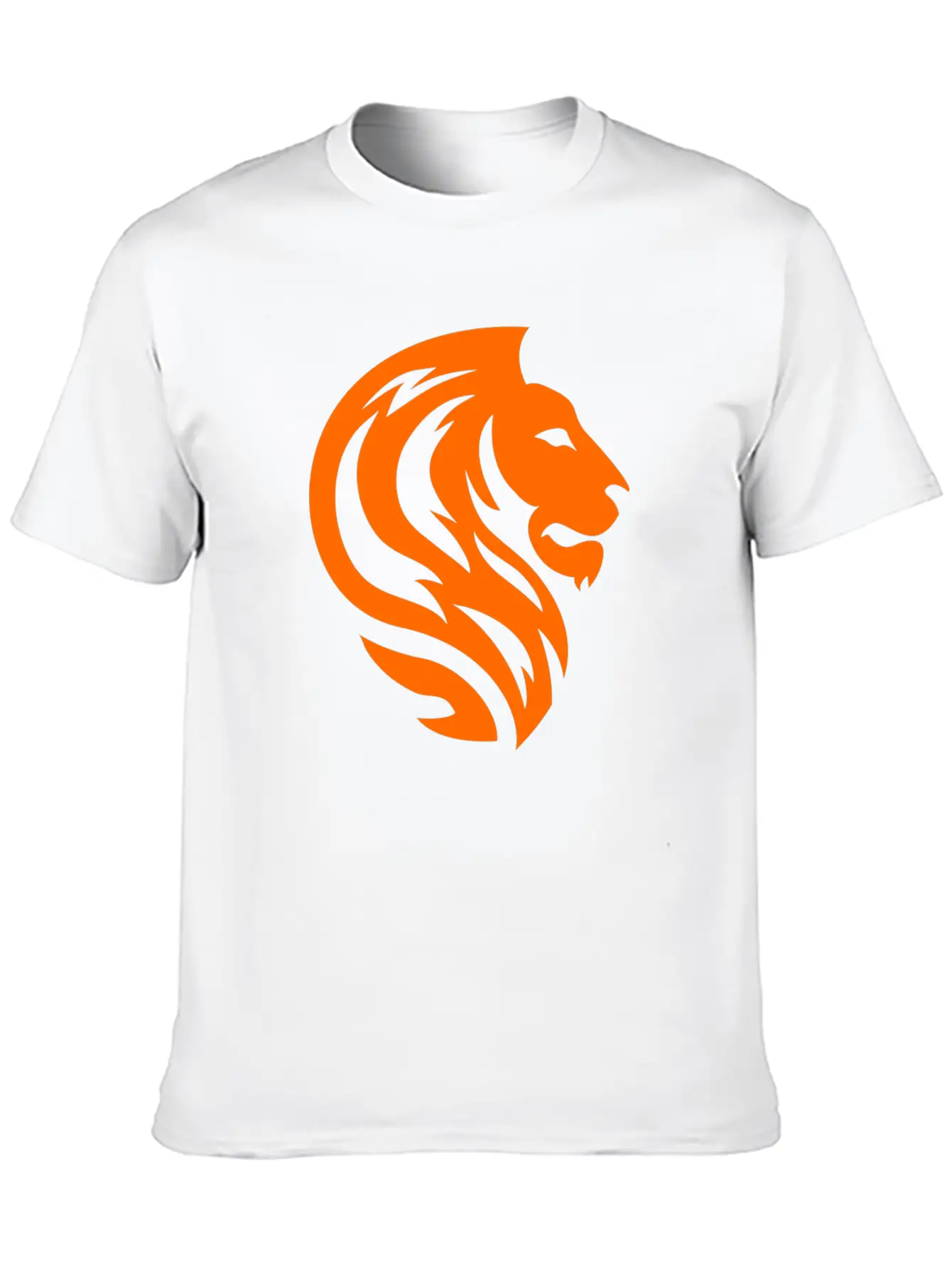 Orange Lion Unisex Short Sleeve Soft Cotton T-Shirt – Casual Everyday Wear