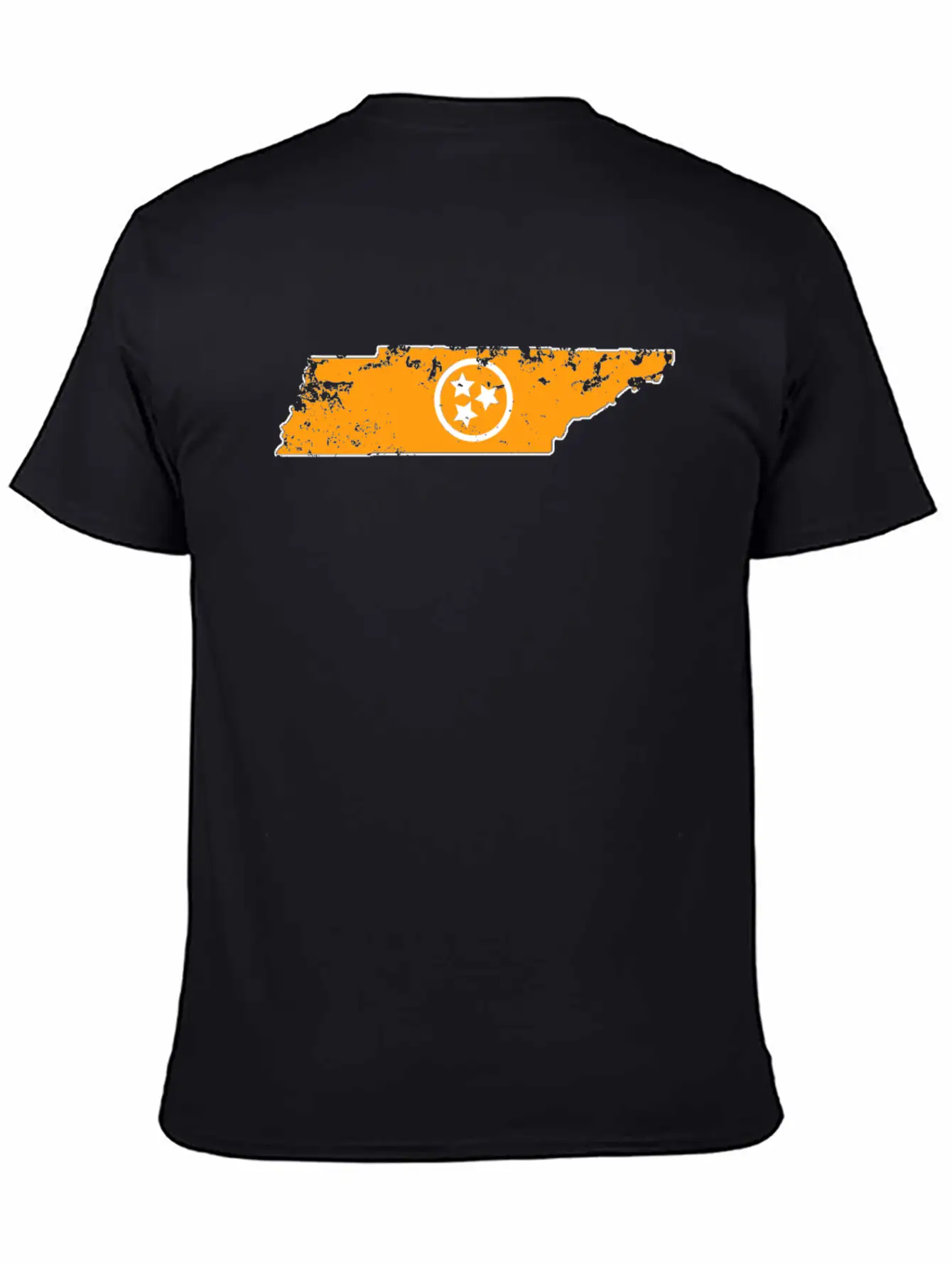 Orange Tennessee State 3 White Stars Of The Flag Stylish Everyday T-Shirt – Unisex Basic Cotton Tee