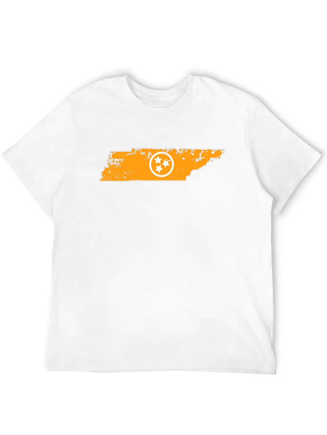 Orange Tennessee State 3 White Stars Of The Flag Stylish Everyday T-Shirt – Unisex Basic Cotton Tee