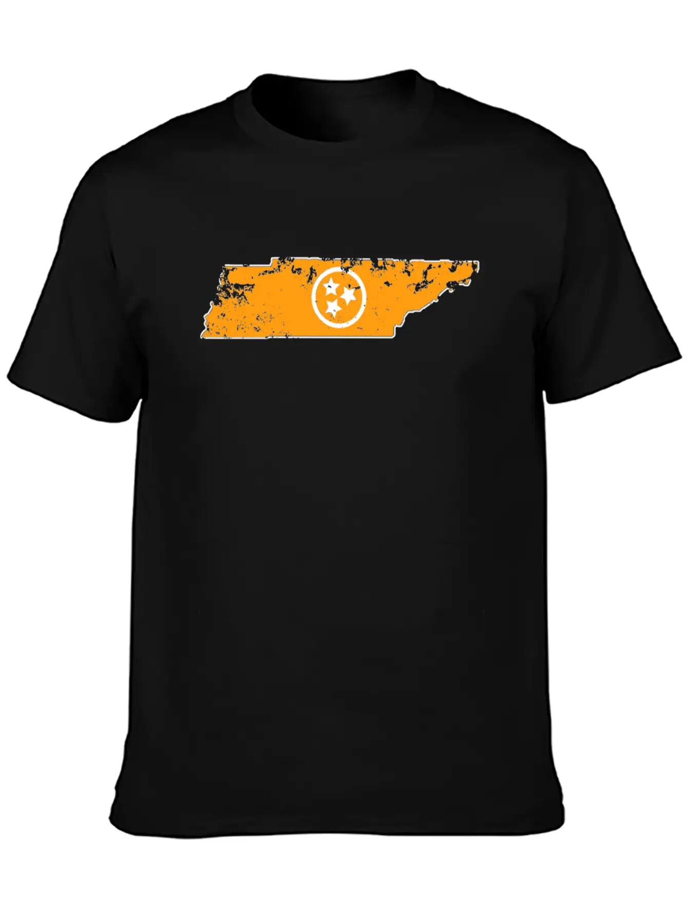 Orange Tennessee State 3 White Stars Of The Flag Stylish Everyday T-Shirt – Unisex Basic Cotton Tee