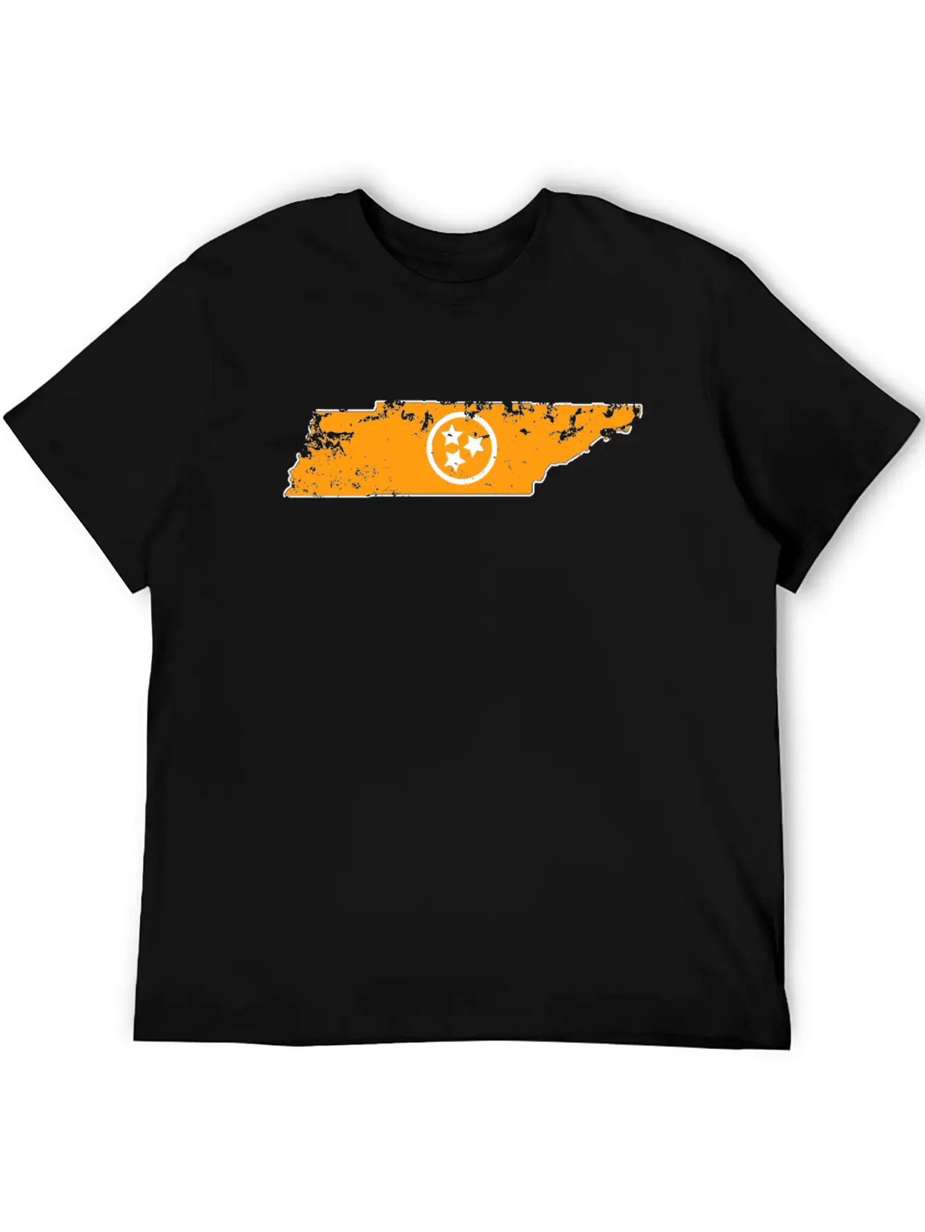 Orange Tennessee State 3 White Stars Of The Flag Stylish Everyday T-Shirt – Unisex Basic Cotton Tee