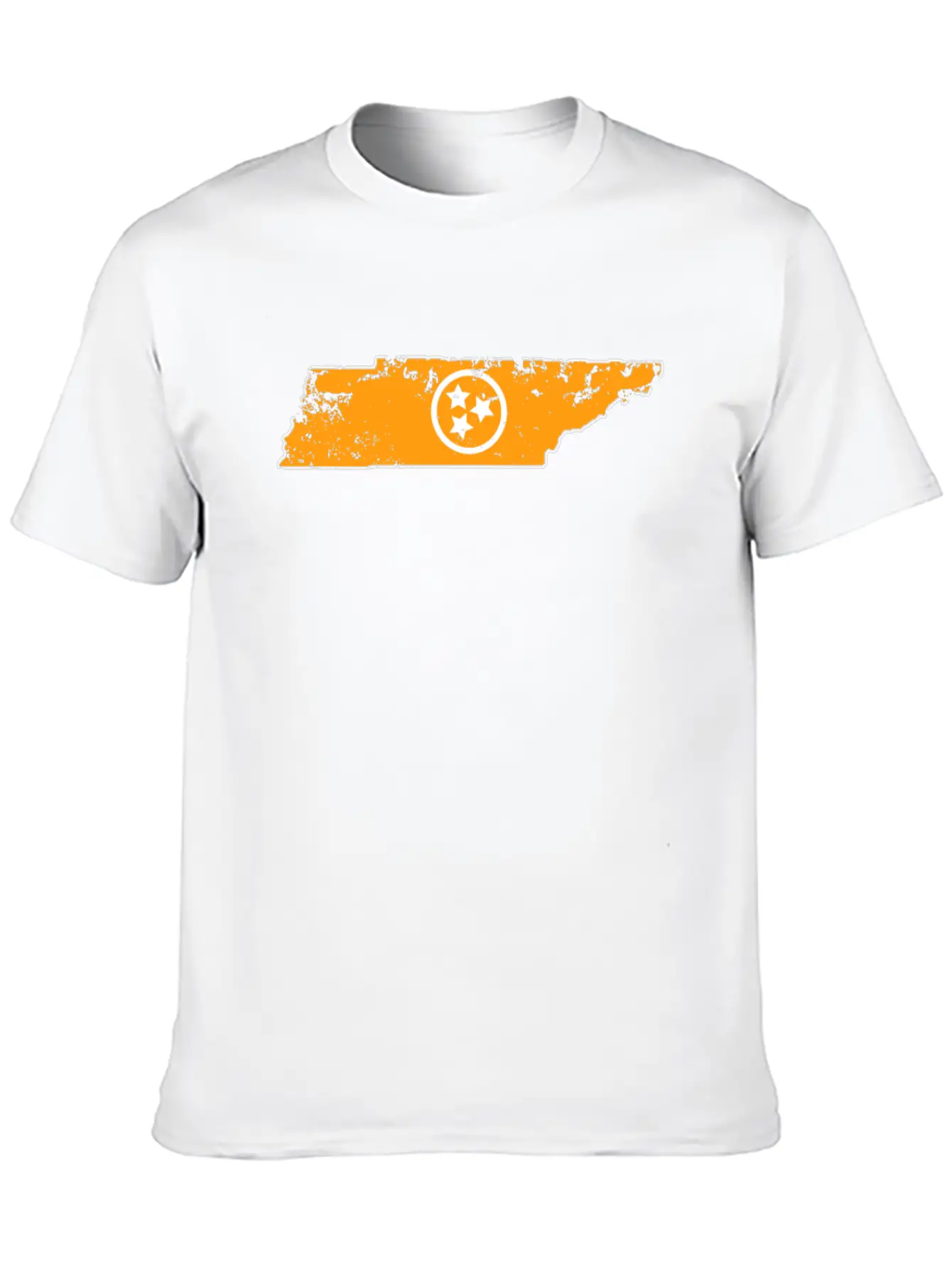 Orange Tennessee State 3 White Stars Of The Flag Stylish Everyday T-Shirt – Unisex Basic Cotton Tee