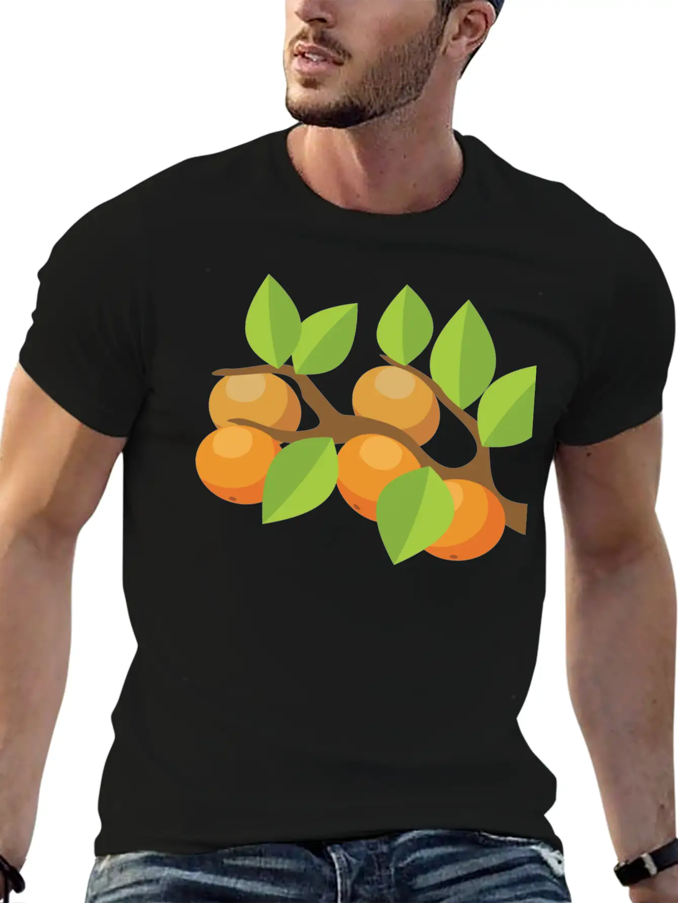 Orange Tree Unisex Short Sleeve Soft Cotton T-Shirt – Casual Everyday Wear