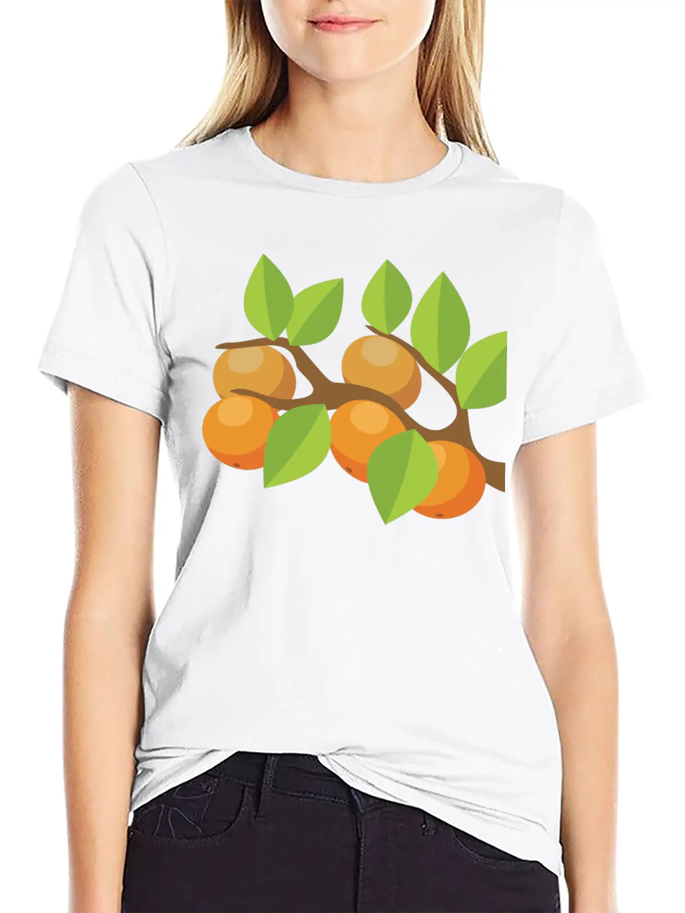 Orange Tree Unisex Short Sleeve Soft Cotton T-Shirt – Casual Everyday Wear