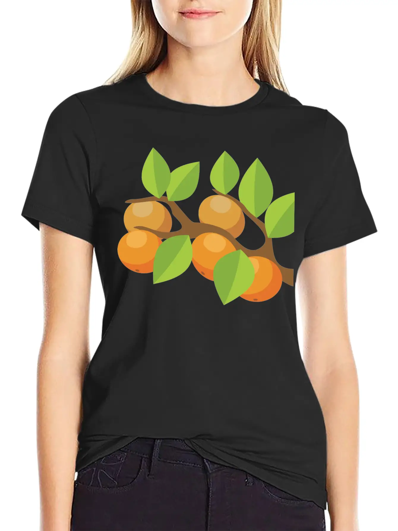 Orange Tree Unisex Short Sleeve Soft Cotton T-Shirt – Casual Everyday Wear