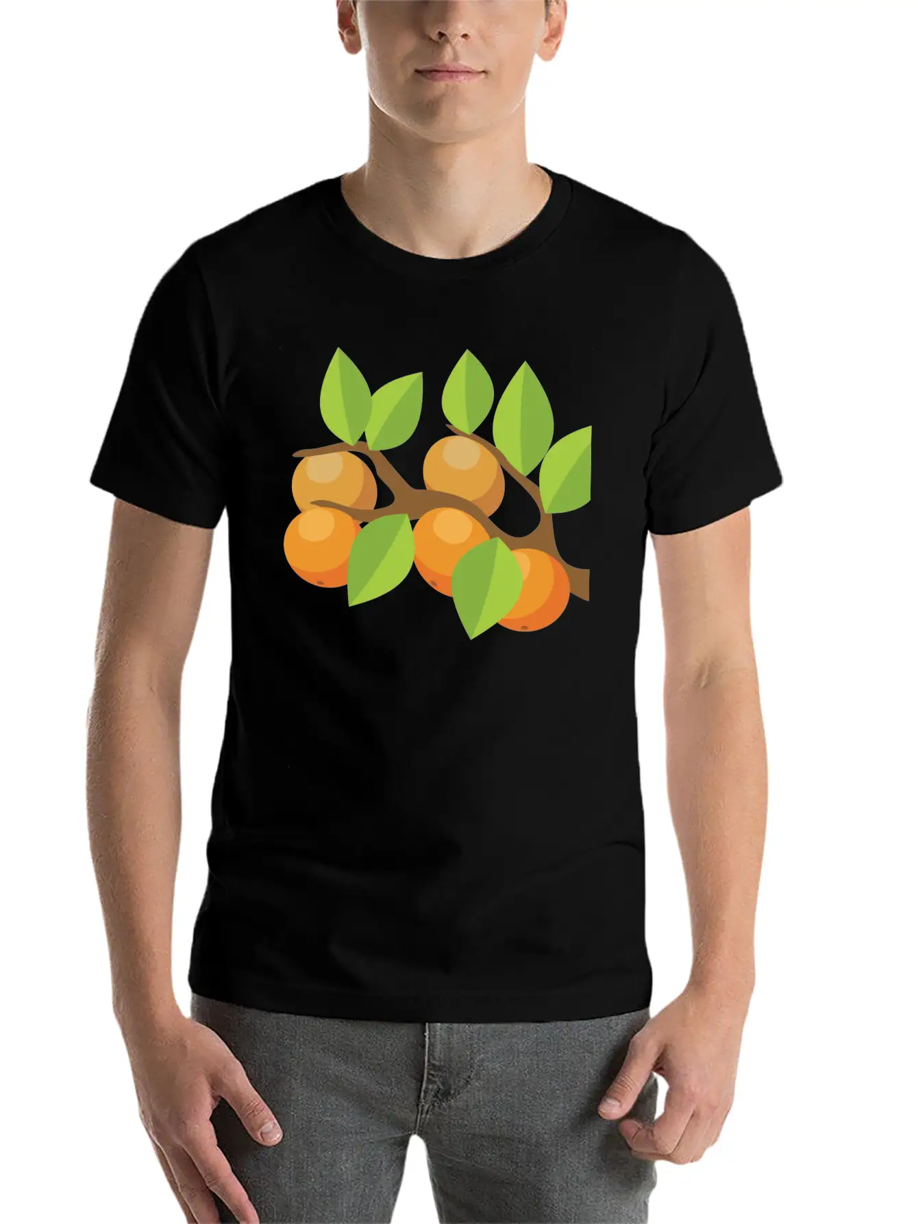 Orange Tree Unisex Short Sleeve Soft Cotton T-Shirt – Casual Everyday Wear