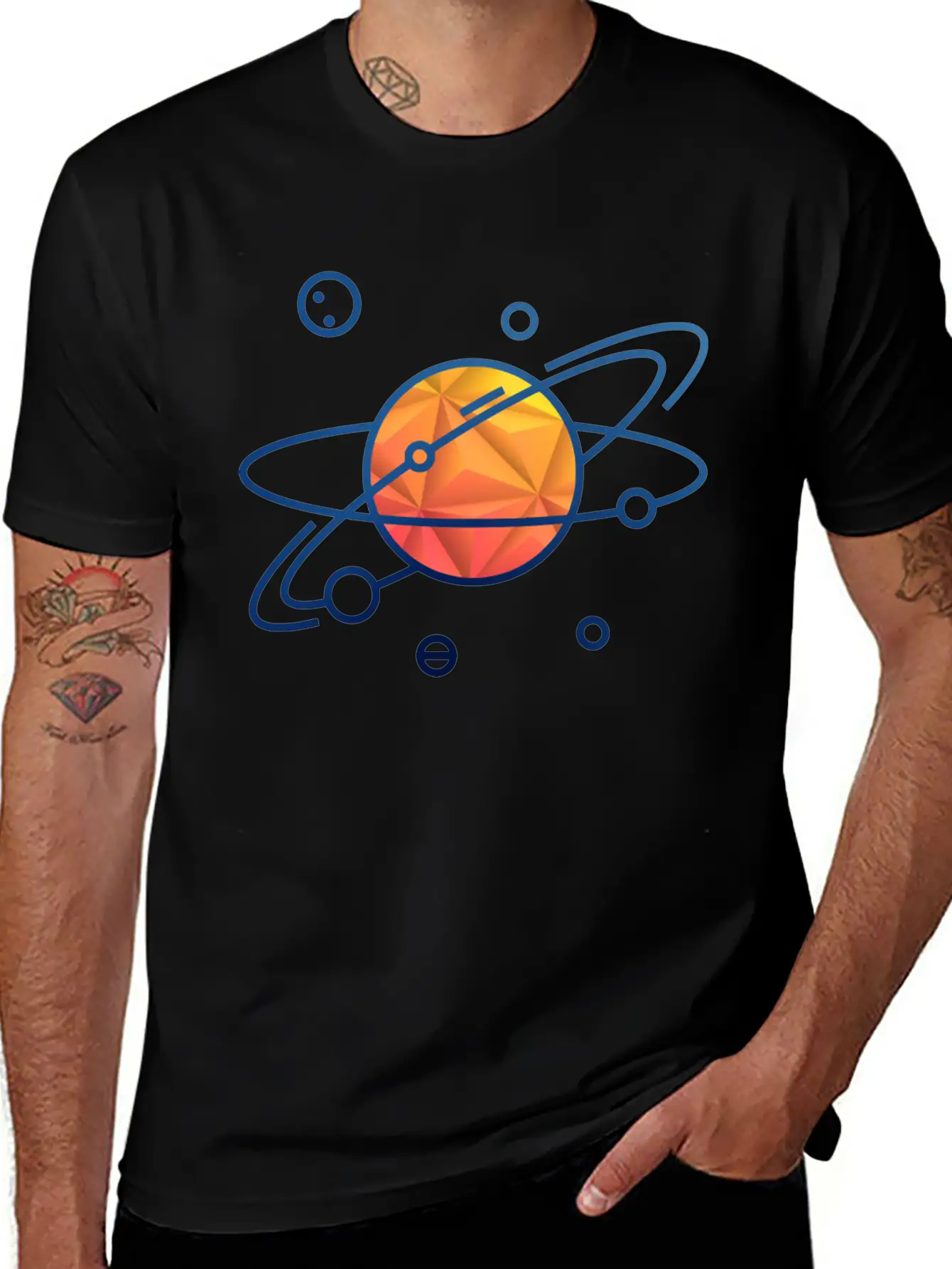 Orbiting Planet Stylish Everyday T-Shirt – Unisex Basic Cotton Tee