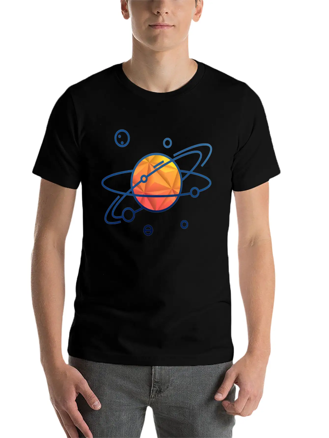 Orbiting Planet Stylish Everyday T-Shirt – Unisex Basic Cotton Tee