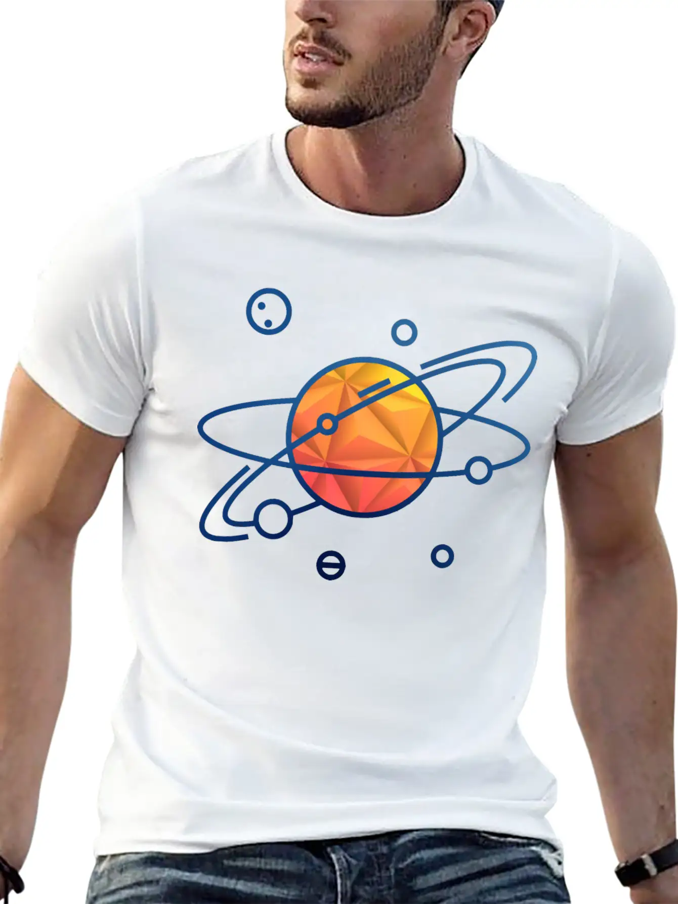 Orbiting Planet Stylish Everyday T-Shirt – Unisex Basic Cotton Tee