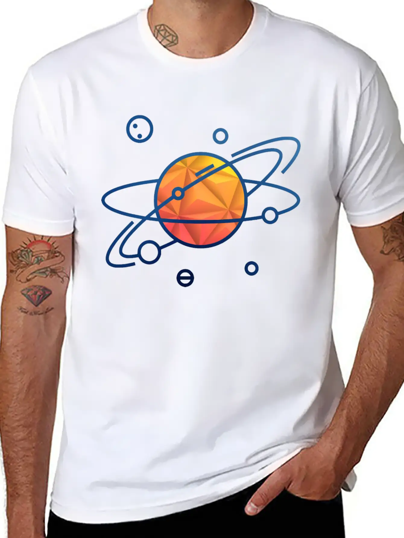 Orbiting Planet Stylish Everyday T-Shirt – Unisex Basic Cotton Tee